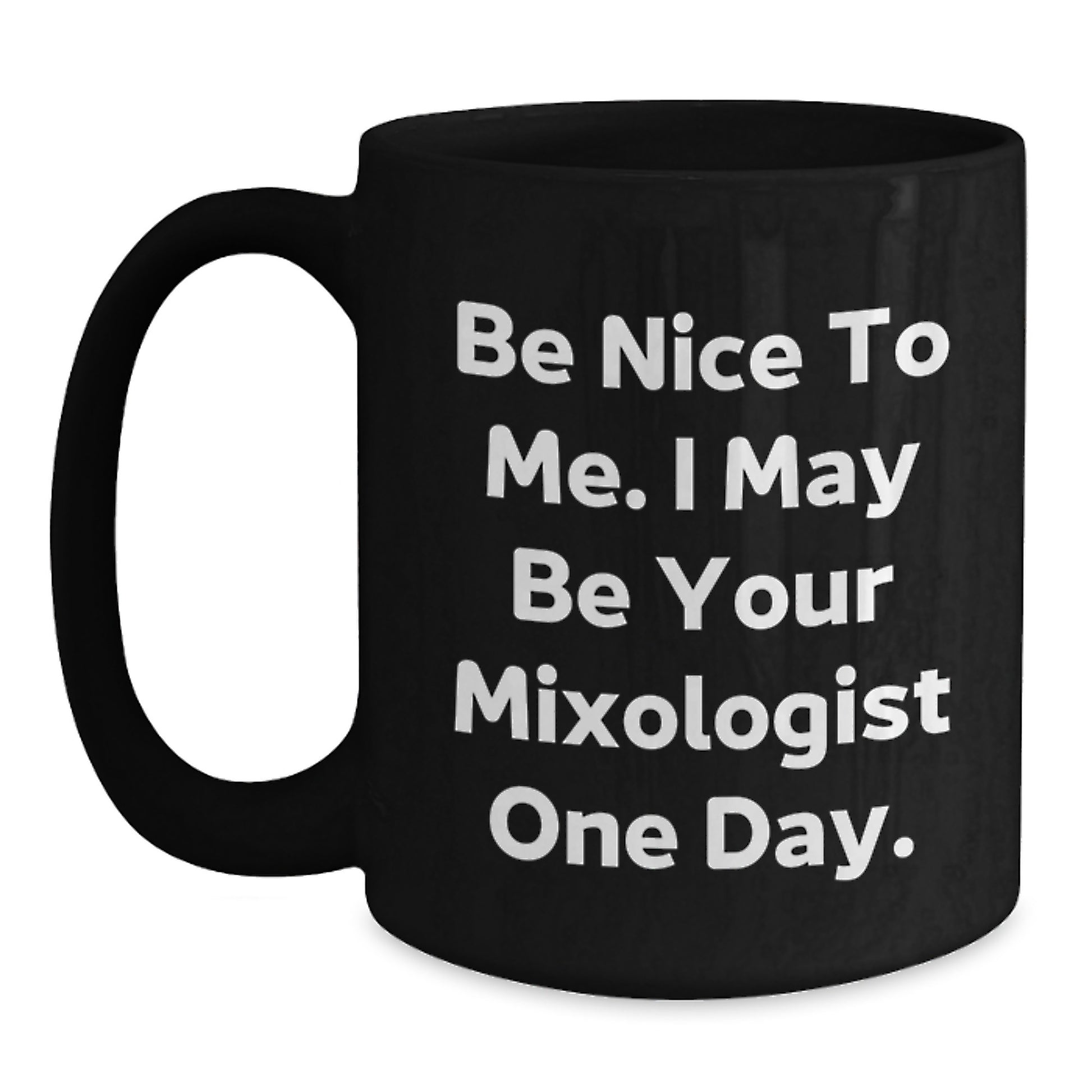 Funny Mixologist Gifts from Friends, Unique Black Coffee Mug for Dad's Father's Day - Main