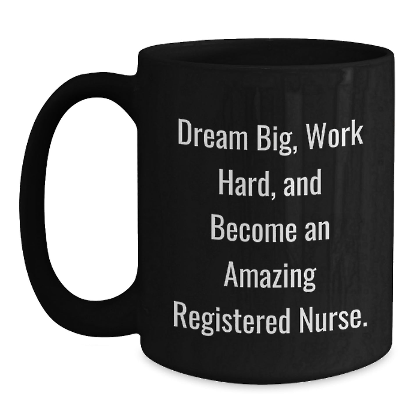 Funny Inspirational Gifts for Registered Nurse, Black Coffee Mug, Gifts from Friends and Family for Christmas - Main