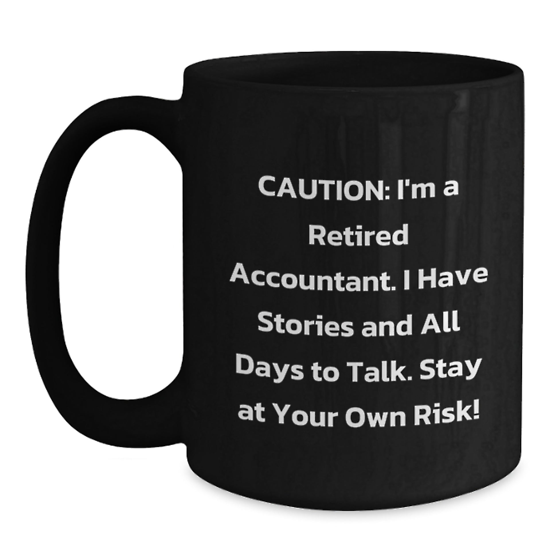 Funny Accountant Gifts for Men from Coworkers - Black Coffee Mug - Main