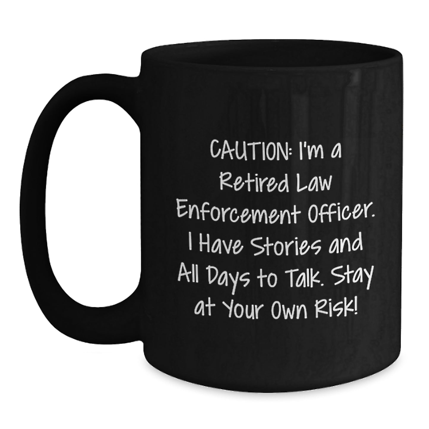Law Enforcement Officer Keepsake Black Coffee Mug for Him Birthday Gift - Main