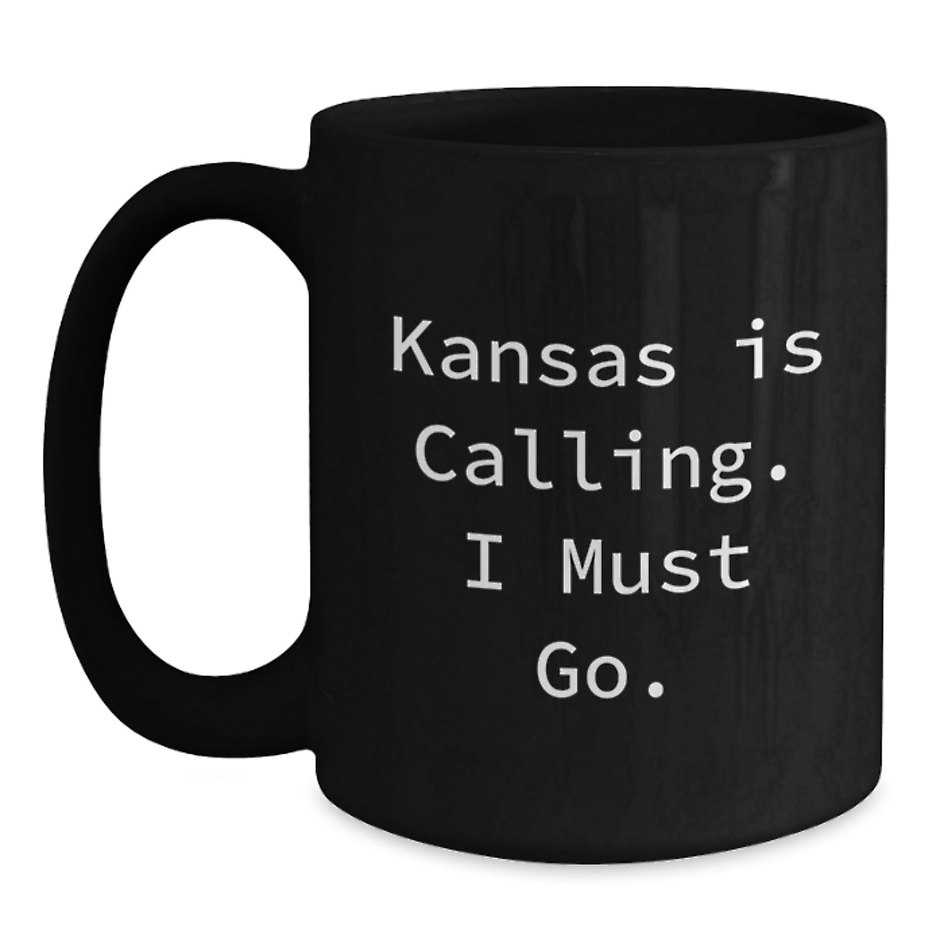 Funny Kansas Black Coffee Mugs for Graduation Gifts from Friends, Men, Women, Coworkers, Family - Main