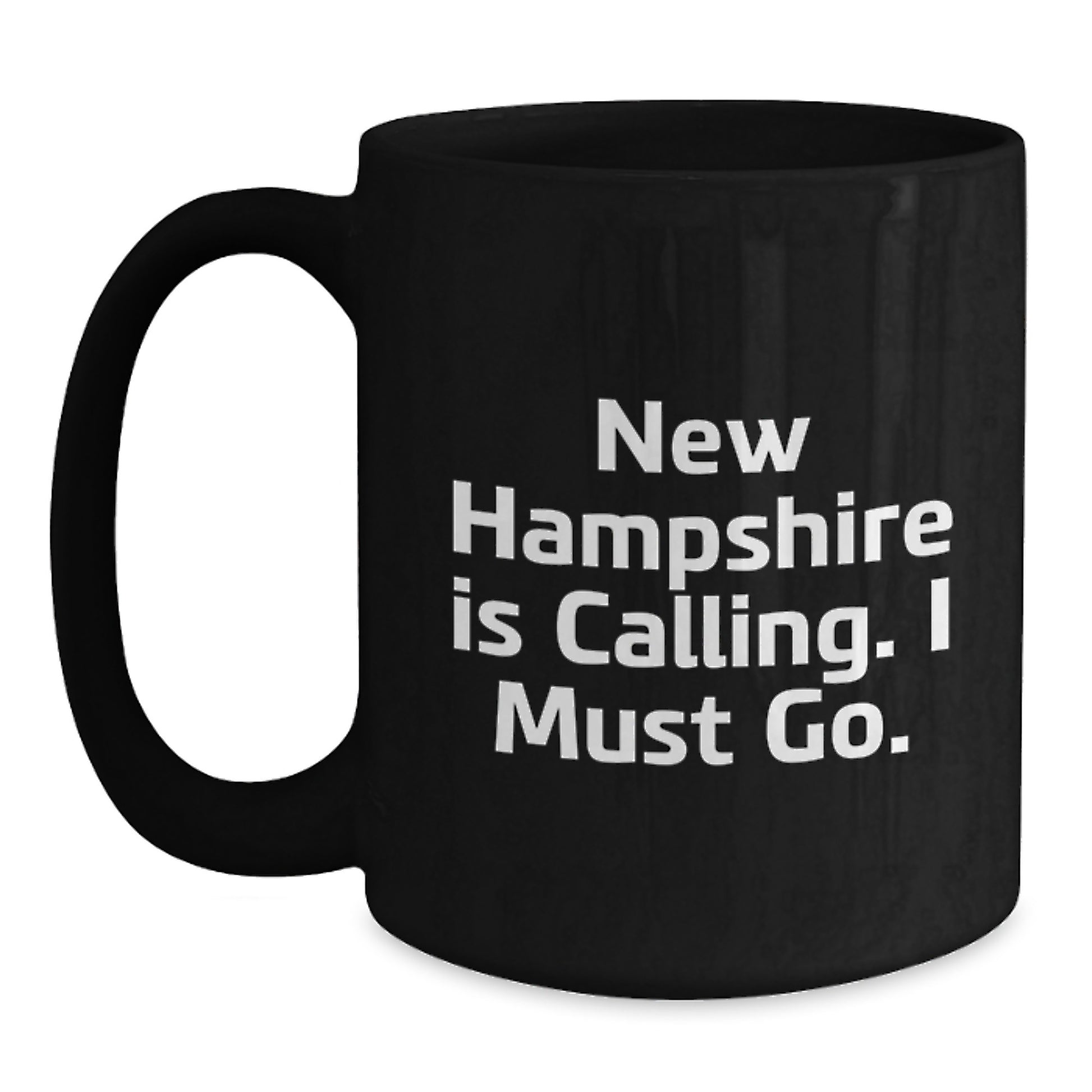 New Hampshire Gifts, Funny Quote Mugs, Black Coffee Mug - Gifts for Men from New Hampshire, Birthday Unique Gifts for Family - Main