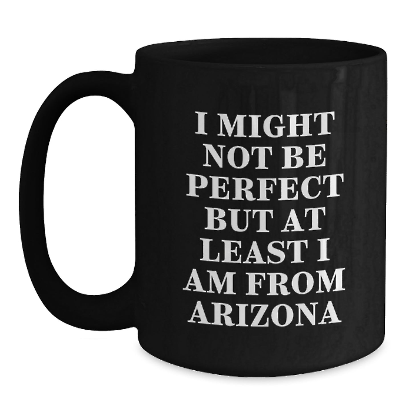 Funny Arizona Black Coffee Mugs - Gifts from Friends to Arizona Graduates, 11oz or 15oz Black Ceramic Mug - Main