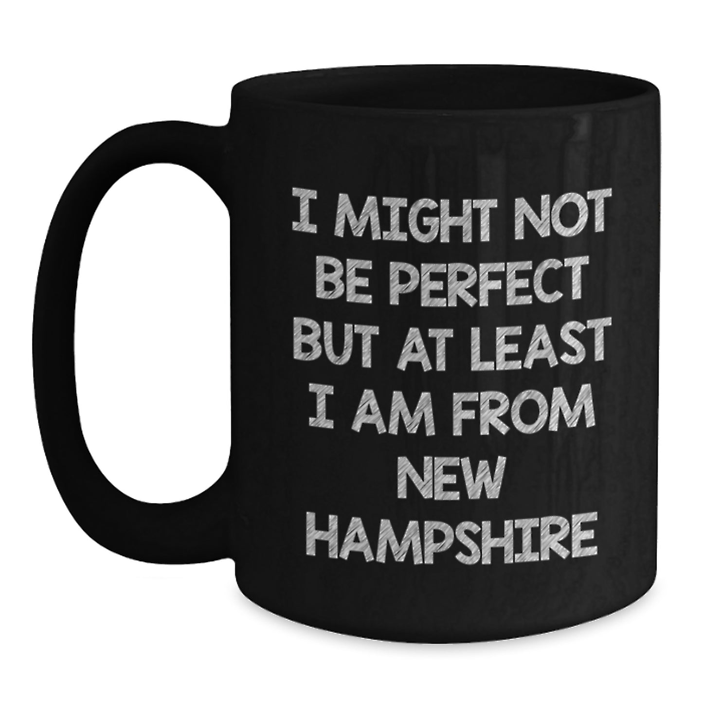 Funny Gifts from New Hampshire for Men and Women, New Hampshire Enthusiast Black Coffee Mug, Christmas Unique Gifts Idea - Main