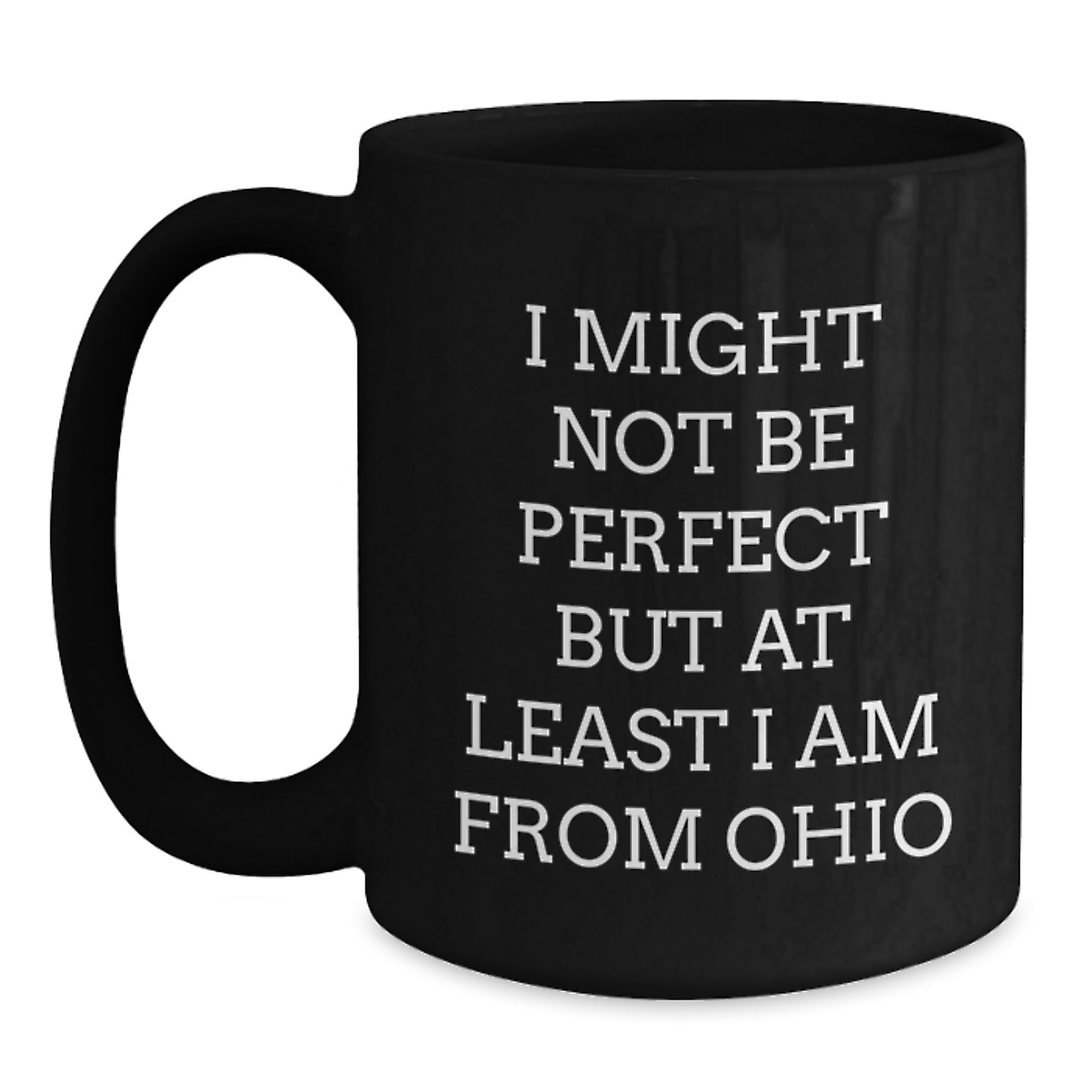 Funny Ohio Gifts for Men from Ohio, Black Coffee Mugs for Ohio Graduation Unique Gifts for Friends - Main