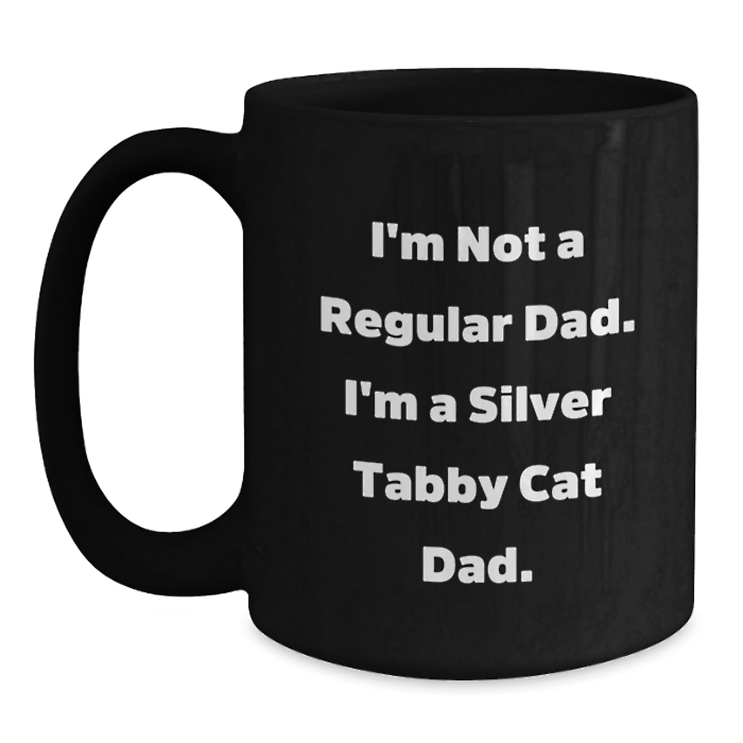 Funny Silver Tabby Cat Dad Gifts for Men Graduation Unique Mugs from Friends and Family - Main
