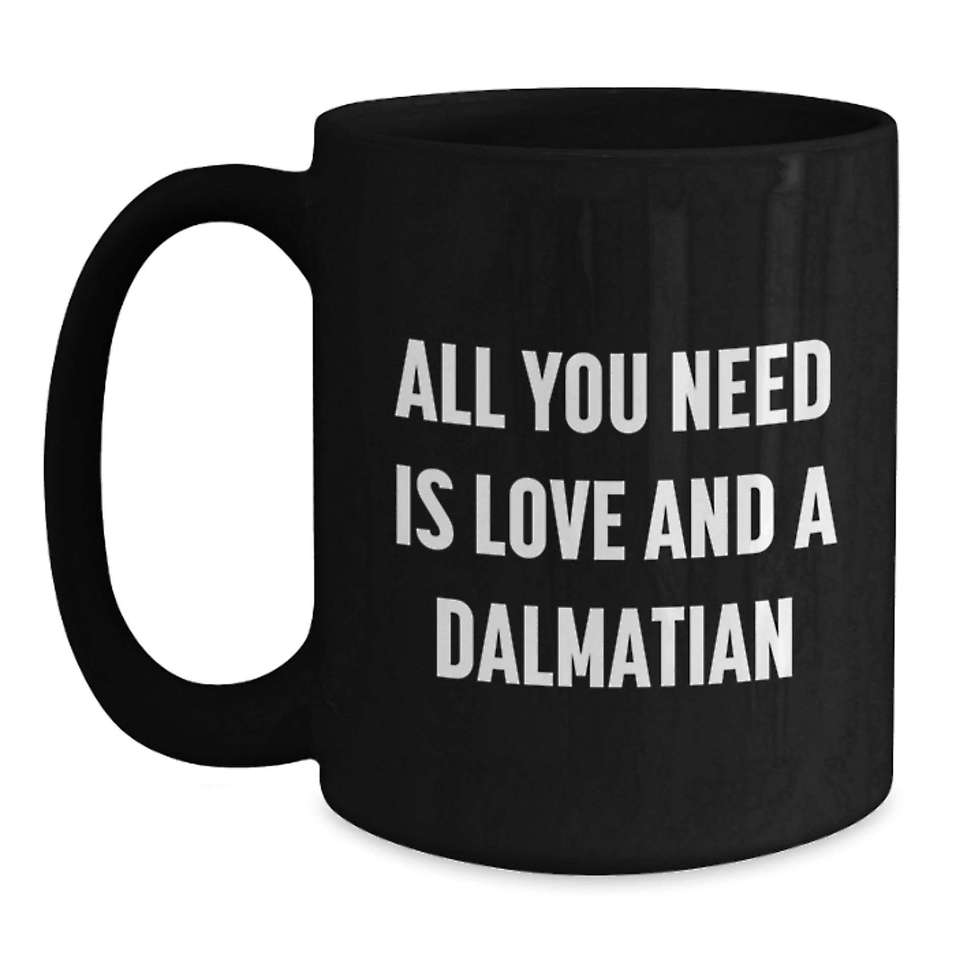 Dalmatian Dog Lover Gifts for Friends, Funny Coffee Mug for Graduation, Unique Black Mug from Men - Main