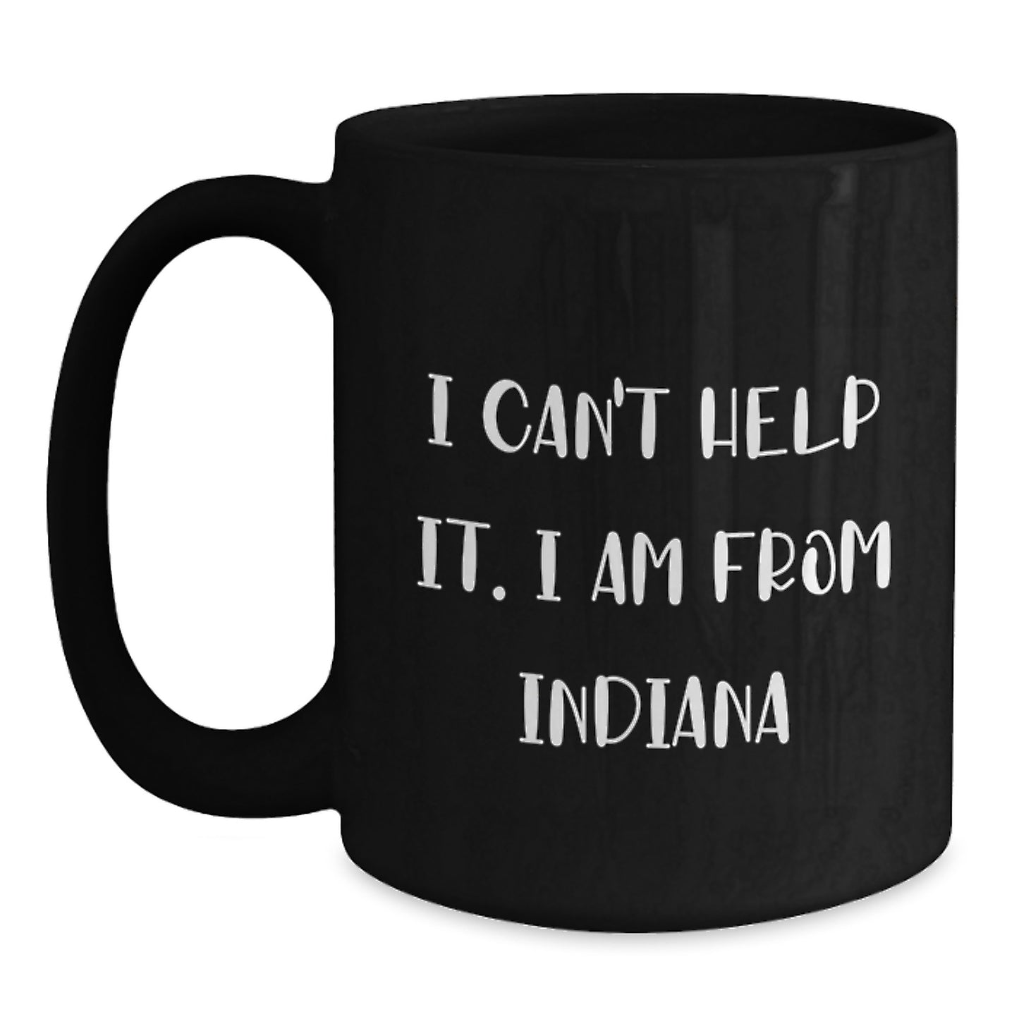 Funny Indiana Gifts from Friends for Men on Valentine's - Black Coffee Mug - Main