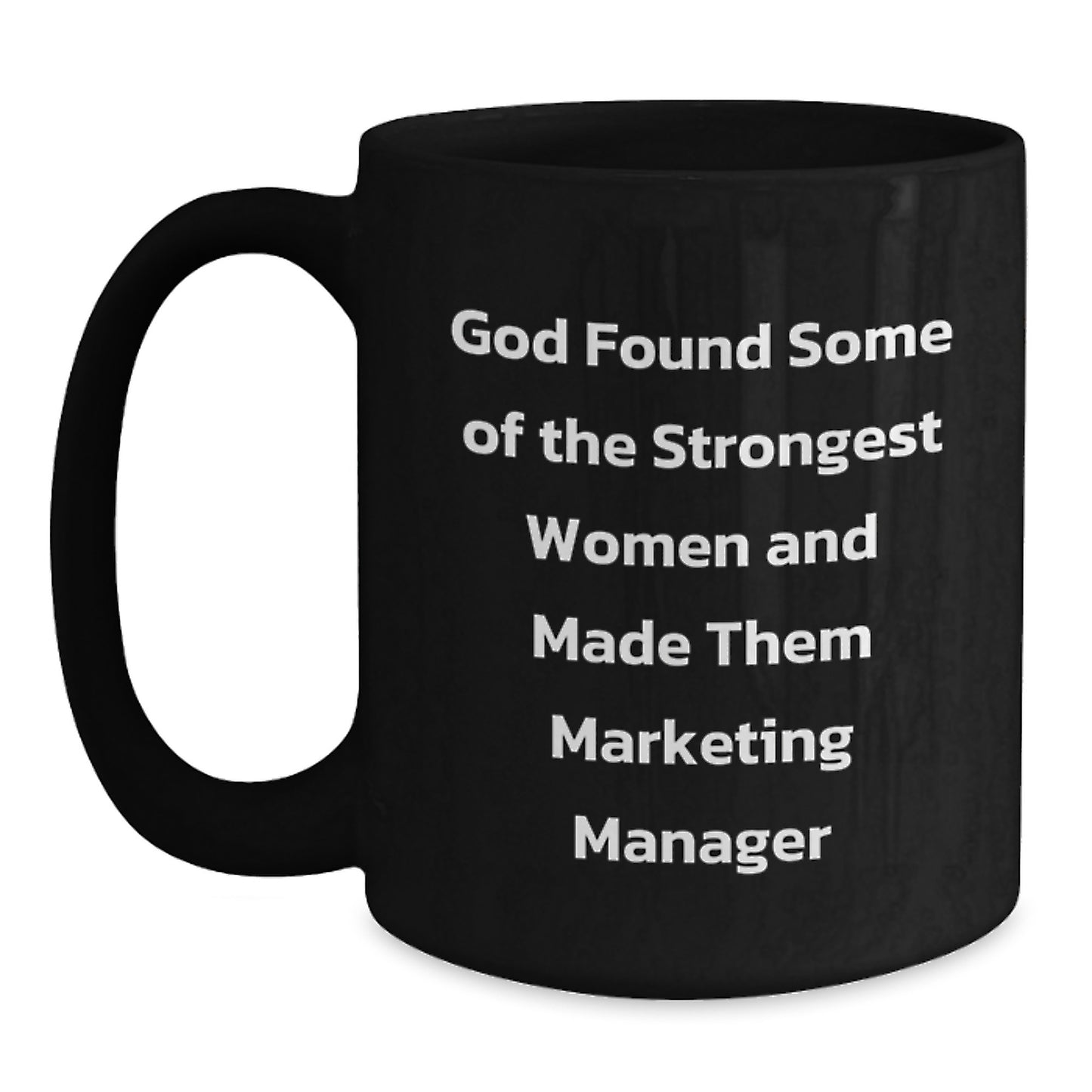 Funny Marketing Manager Gifts from Friends, Marketing Manager Black Coffee Mug, Unique Graduation Gifts - Main