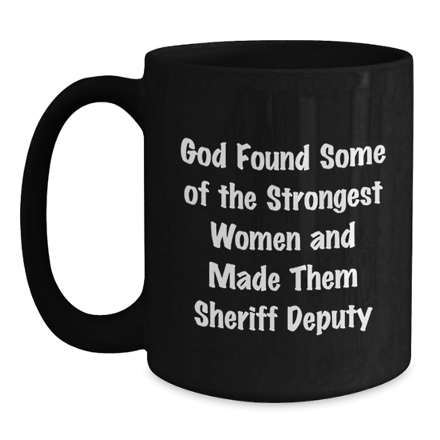 Funny Sheriff Deputy Christmas Unique Gifts for Men Women from Friends Coworkers Family - Black Coffee Mug - Main