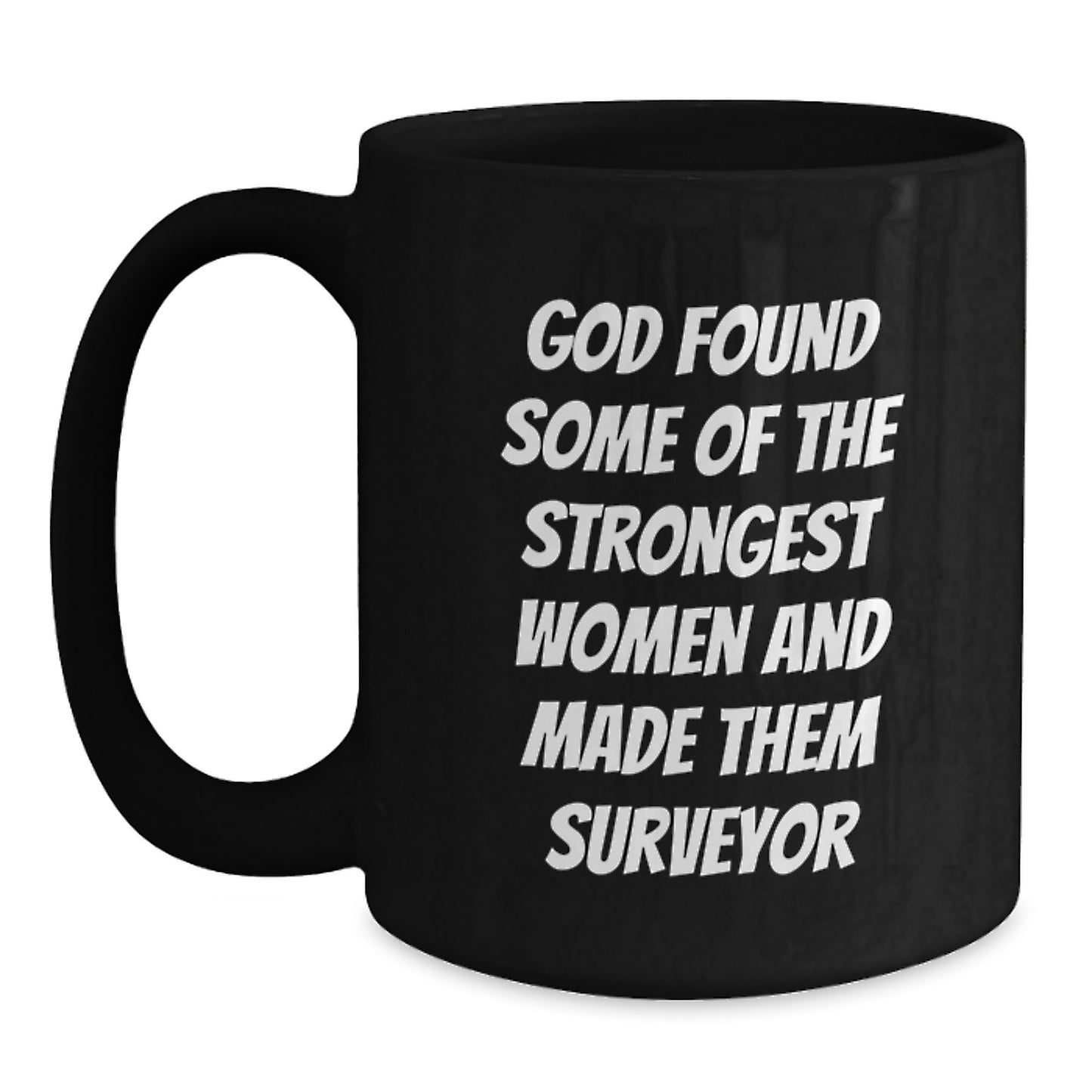 Funny Gifts from Men to Women Surveyor - Black Coffee Mug for Surveyor Day, Christmas Unique Gifts - Main