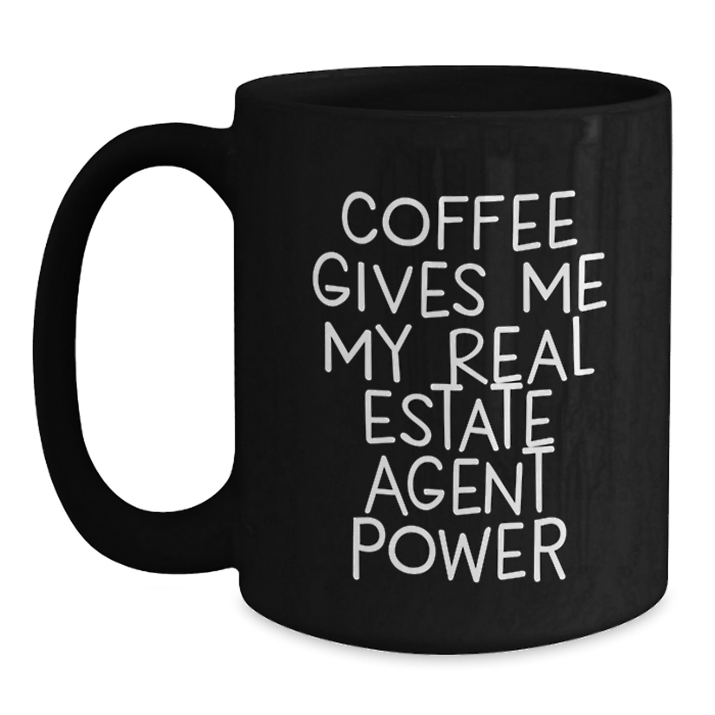 Funny Real Estate Agent Gifts for Christmas - Black Coffee Mug - Gifts from Coworkers for Real Estate Agent Friends - Main