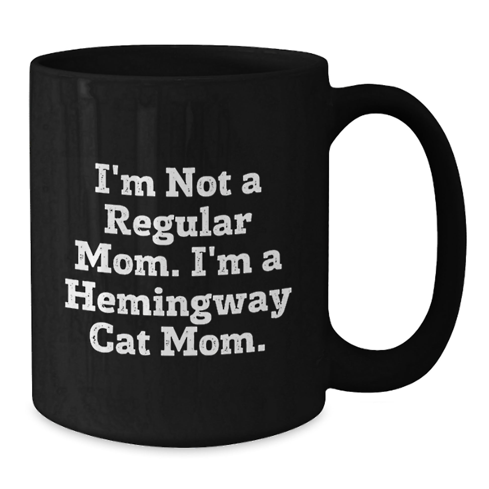 Funny Hemingway Cat Mom Gifts from Men for Women Friends Graduation Unique Black Coffee Mugs - Additional