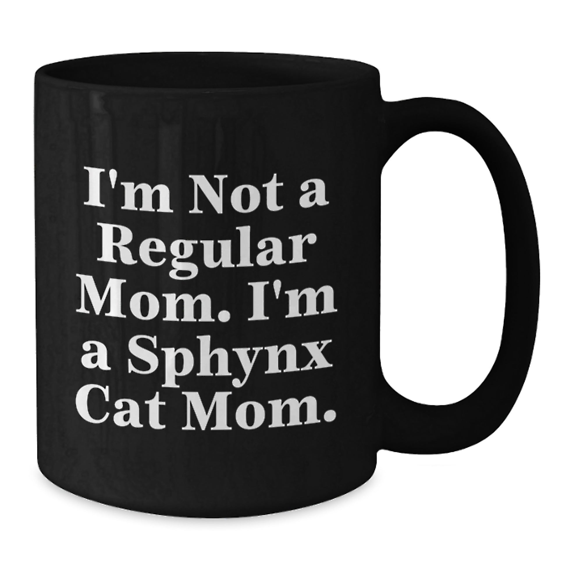 Funny Sphynx Cat Gifts for Sphynx Cat Lovers from Mom, Black Coffee Mug, Graduation Unique Presents for Women - Additional