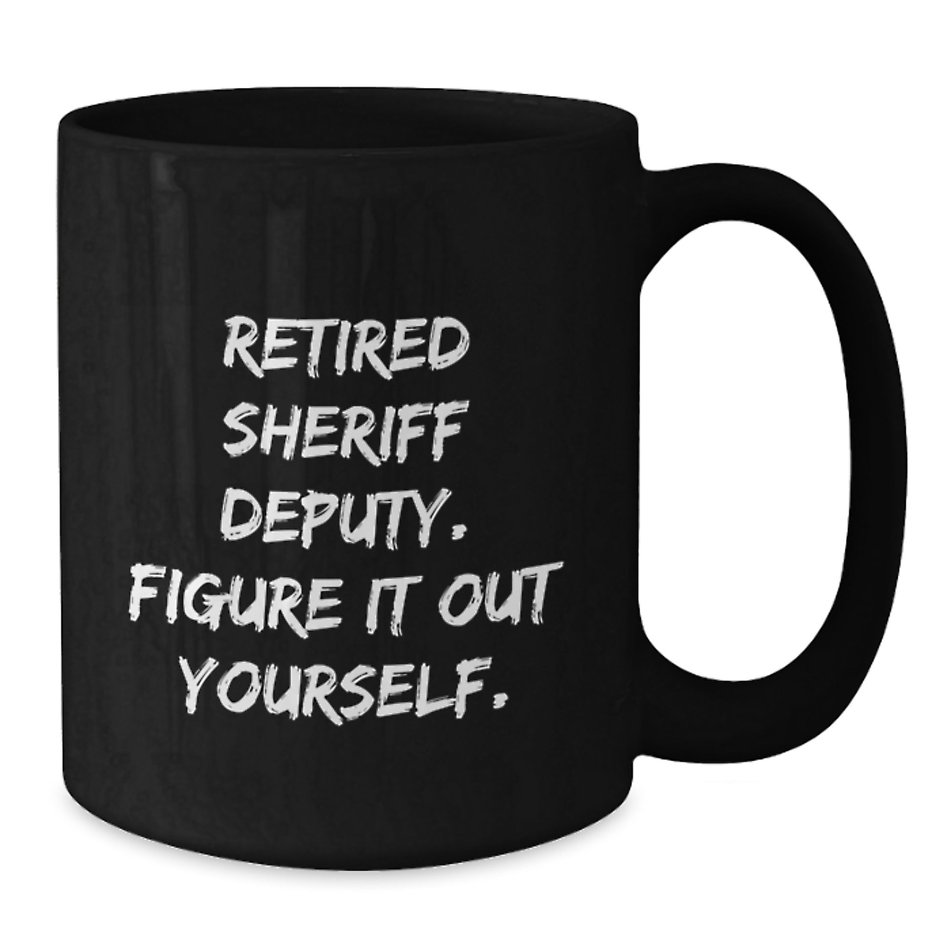 Retired Sheriff Deputy Keepsake Mug for Him Black Graduation Gift - Additional