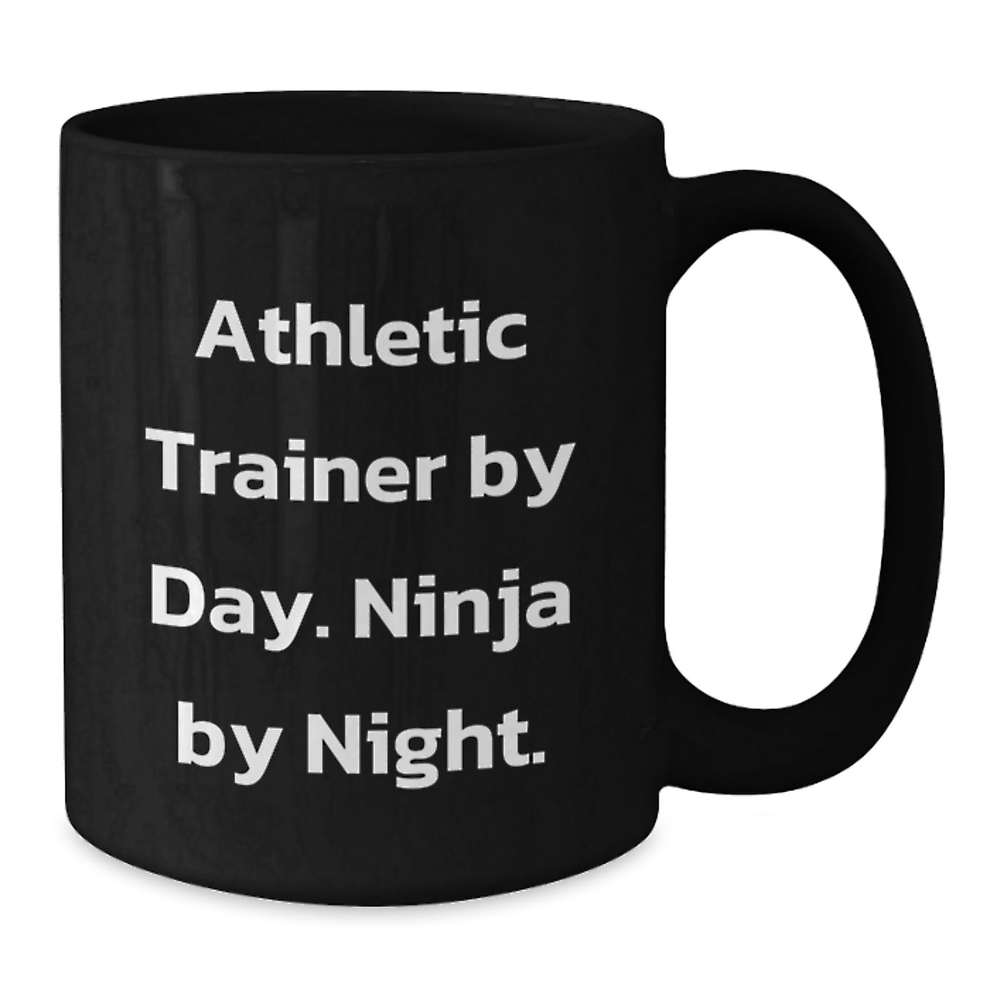 Funny Athletic Trainer Gifts for Men - 'Athletic Trainer By Day. Ninja By Night.' Black Coffee Mug, Birthday Unique Gifts from Friends to Athletic Trainer - Additional