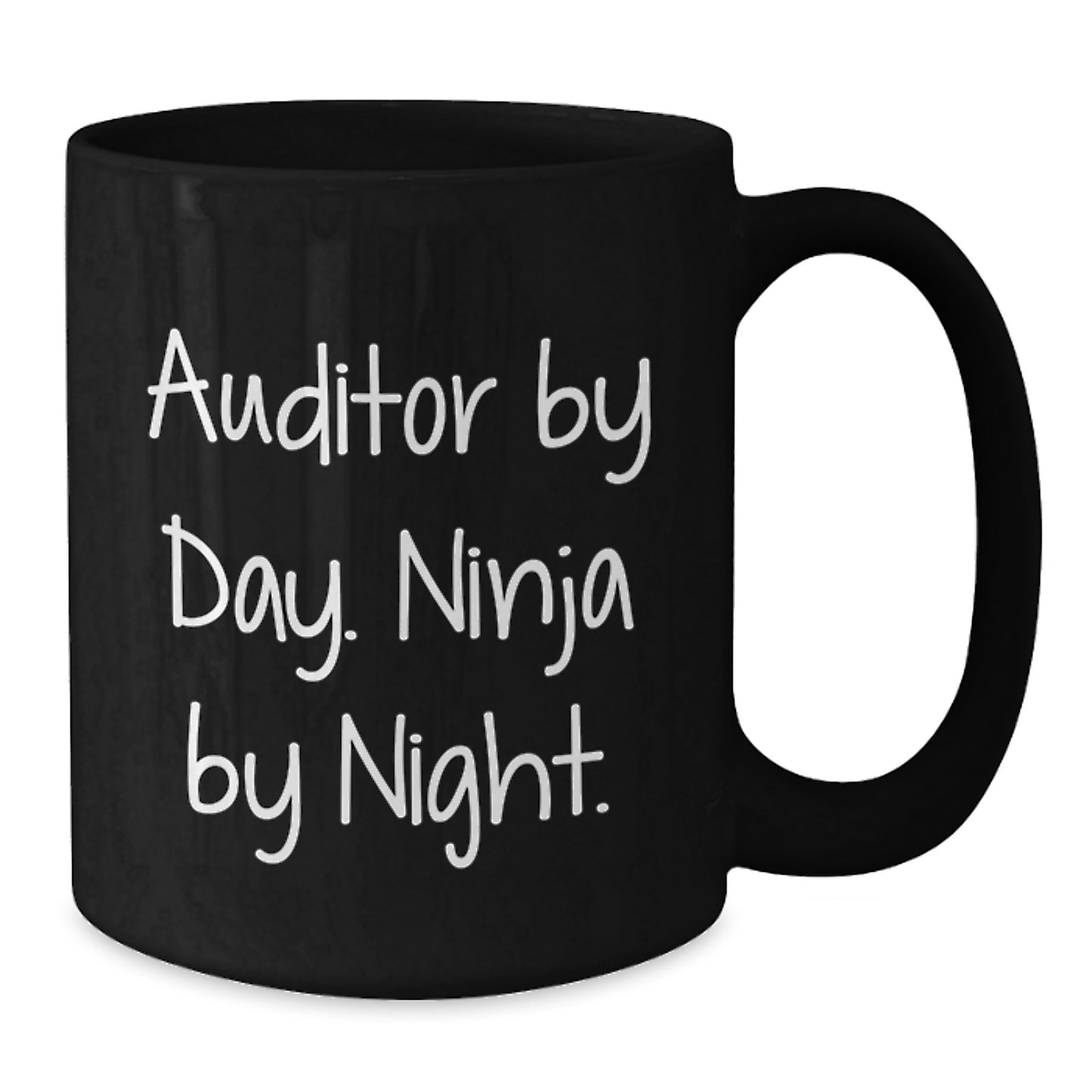 Auditor Gifts from Men, Funny Black Coffee Mug for Auditor By Day. Ninja By Night., Graduation Unique Gifts - Additional