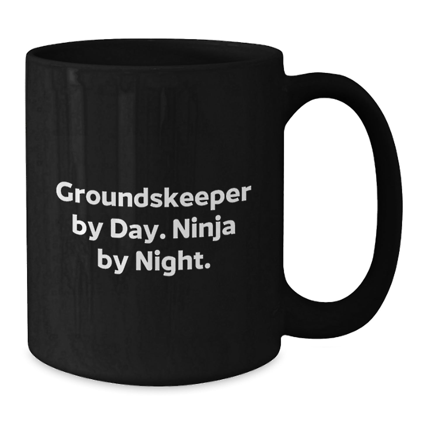 Funny groundskeeper Gifts from Friends to groundskeeper Men Black Coffee Mugs groundskeeper By Day Ninja By Night. - Additional