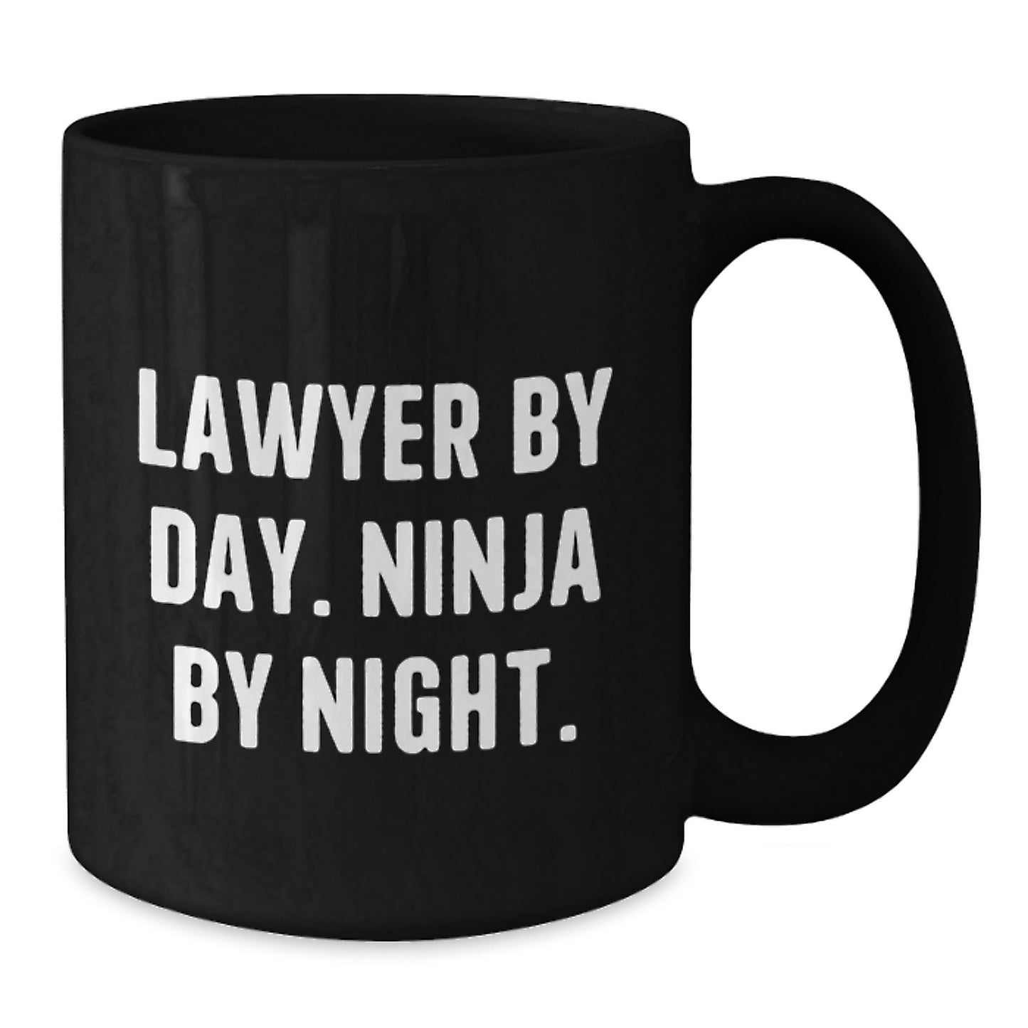 Funny Lawyer Gifts from Friends, Unique Black Coffee Mug for Lawyer Men, By Day Ninja Night - Additional