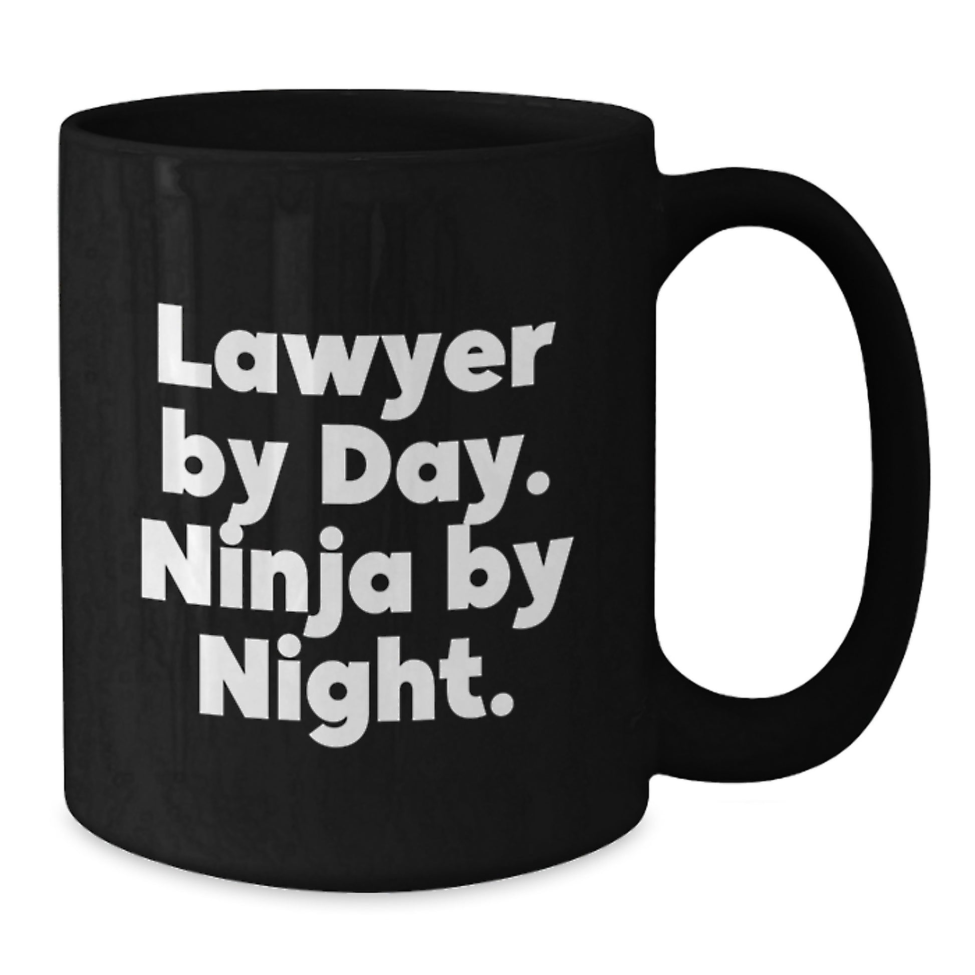 Funny Lawyer Gifts from Friends for Men Graduation Unique Coffee Mugs - 'Lawyer By Day. Ninja By Night.' - Additional