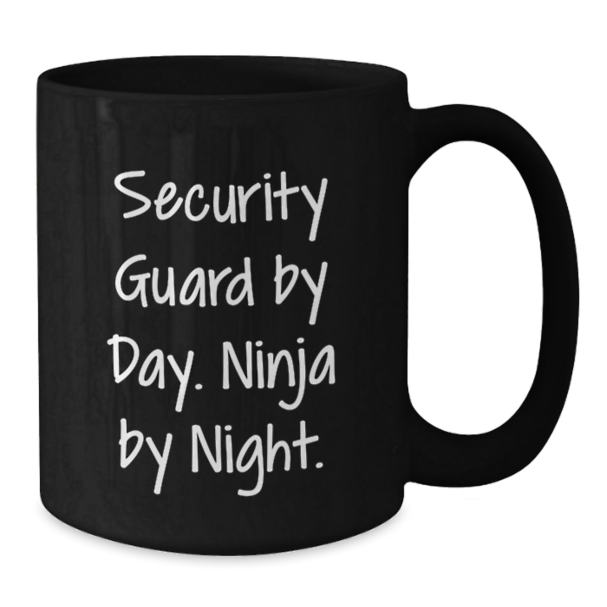 Funny Security Guard Gifts, Birthday Unique Gifts for Men, Black Coffee Mug with 'Security Guard By Day. Ninja By Night.' Quote, Gifts from Friends, Family, or Coworkers - Additional