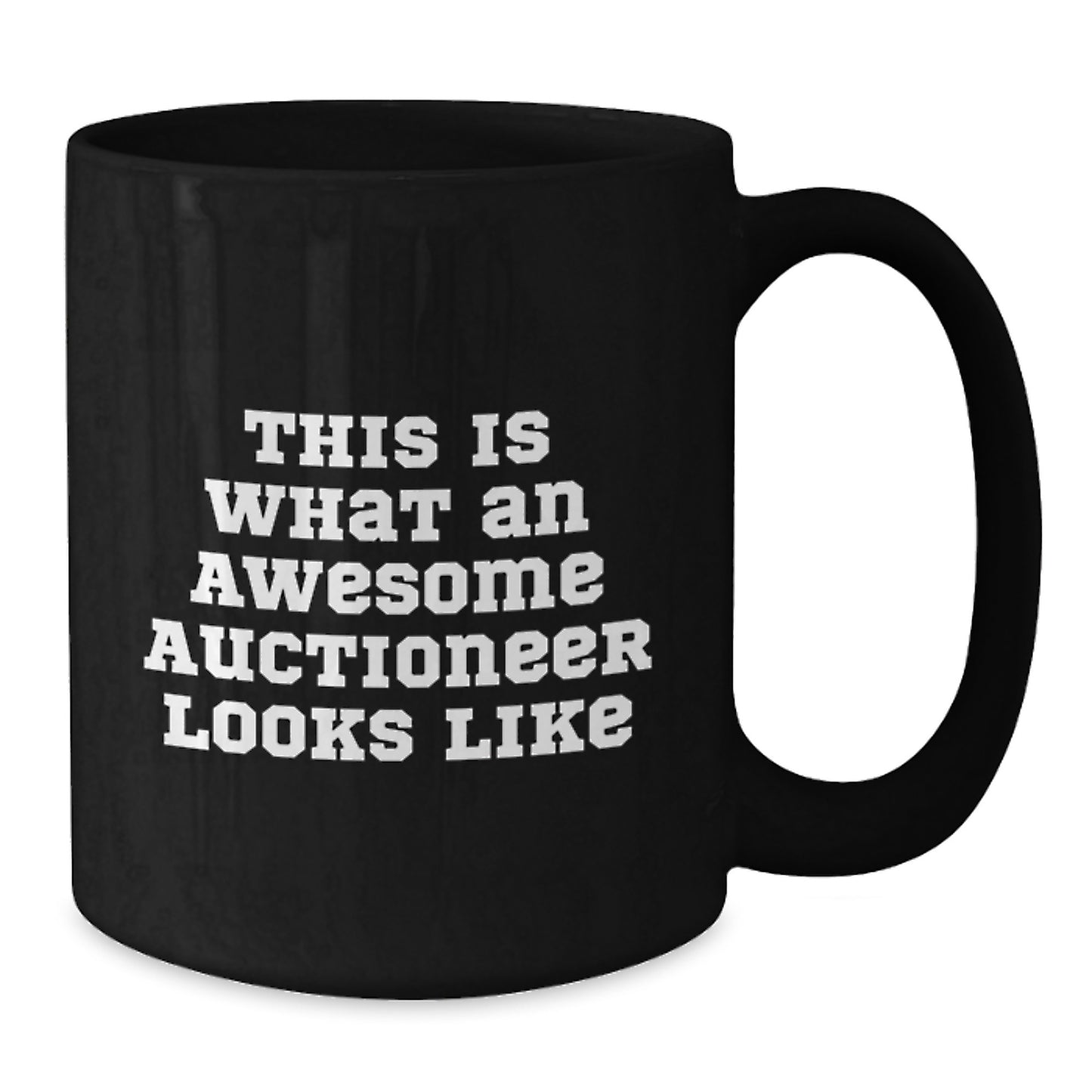 Funny Gifts from Friends for Awesome Auctioneers, Black Coffee Mugs, This Is What An Awesome Auctioneer Looks Like, Birthday Unique Gifts, Gifts for Men - Additional