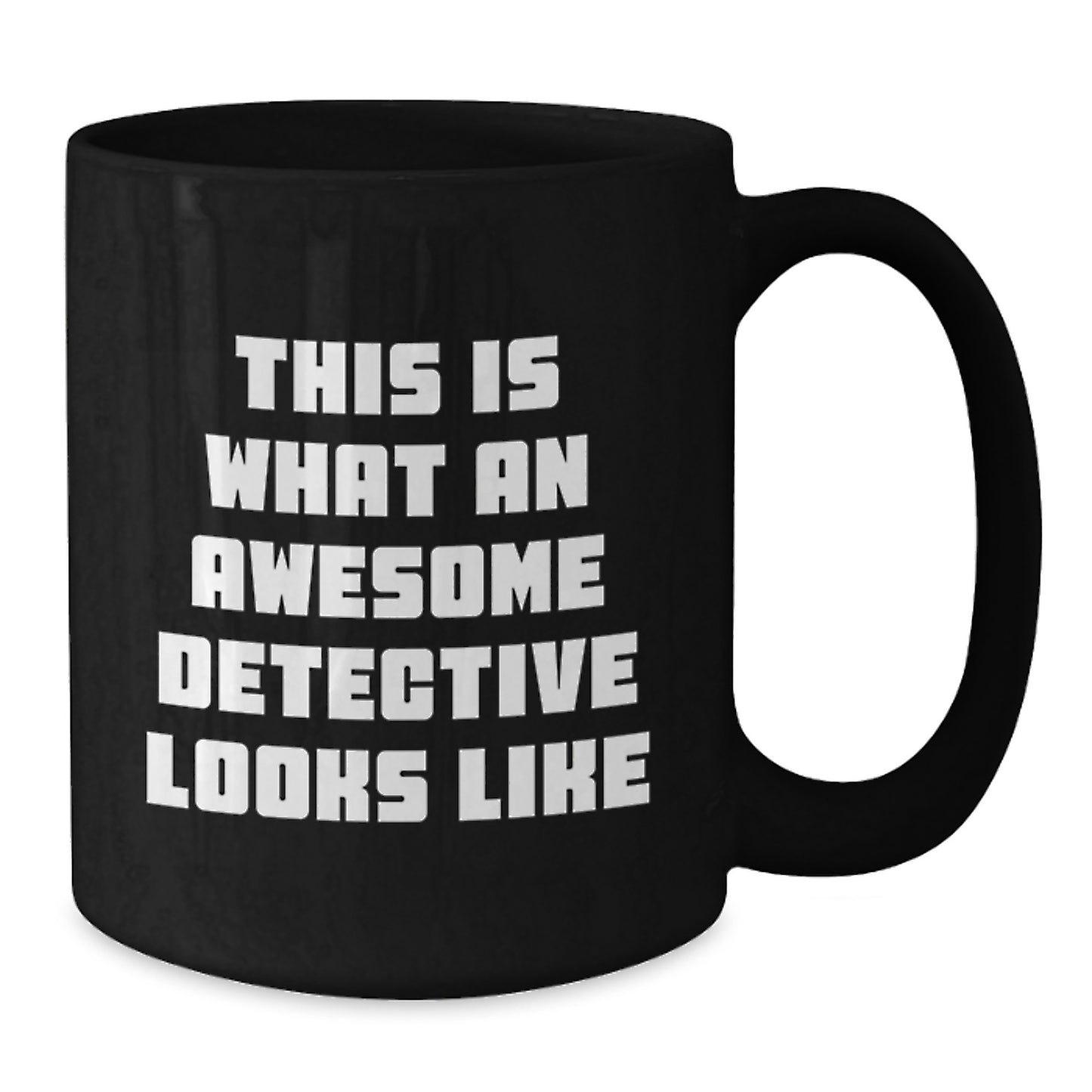 Birthday Gift Detective Black Coffee Mug Present for Her - Additional