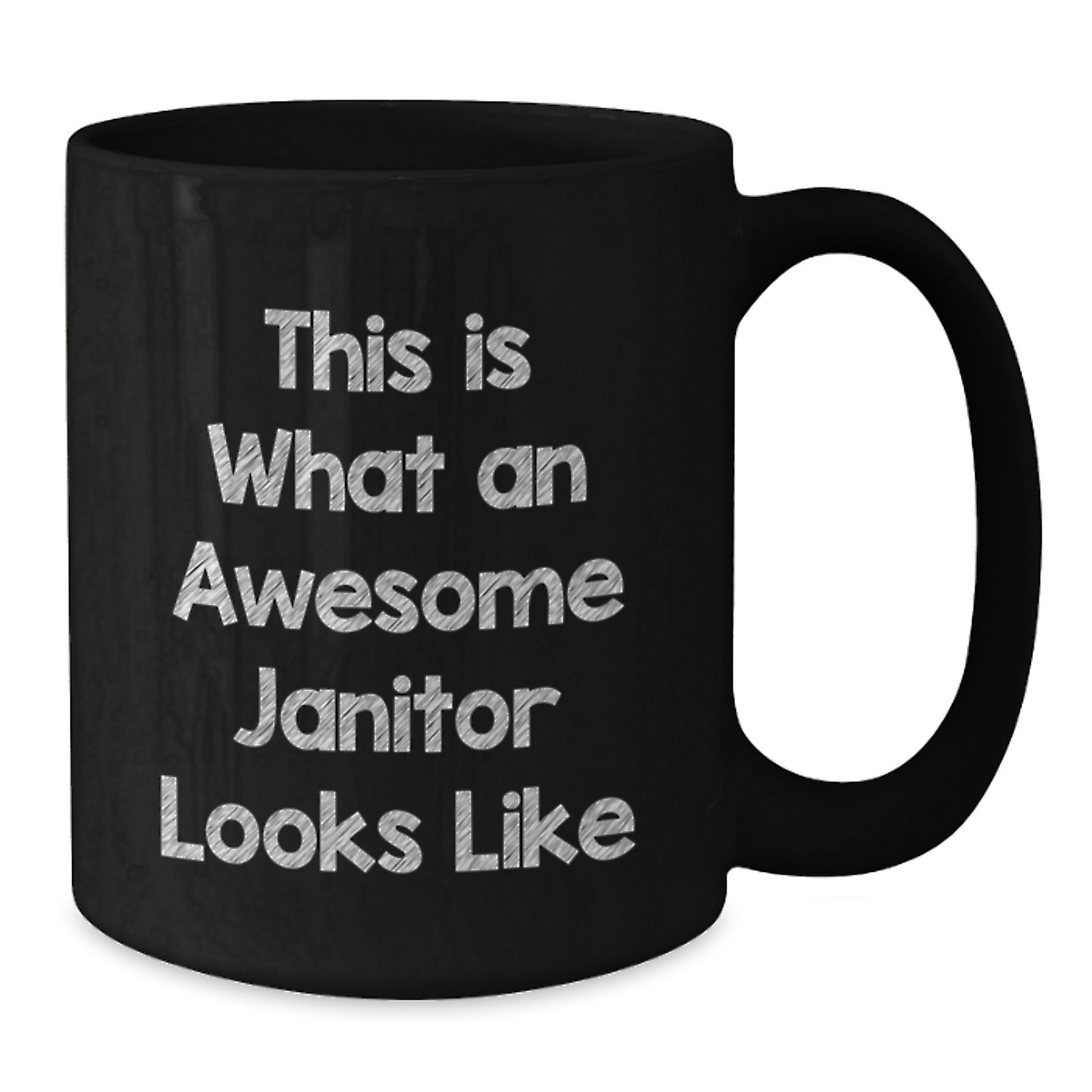 Funny Janitor Gifts from Friends, Unique Graduation Unique Gifts for Janitor, Black Coffee Mug This Is What An Awesome Janitor Looks Like - Additional