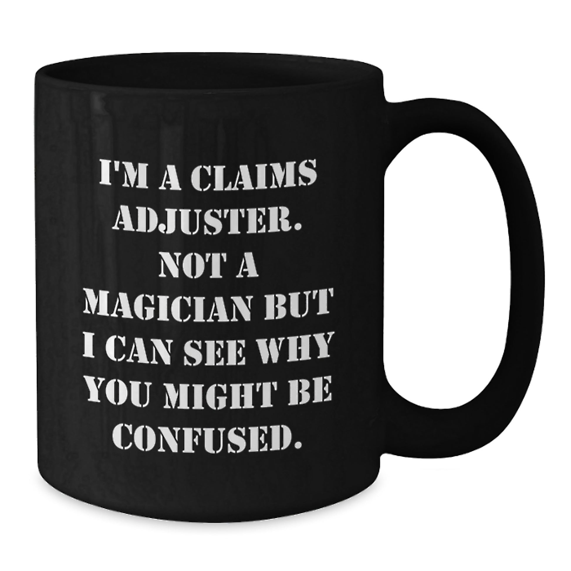 Claims Adjuster Keepsake Black Coffee Mug for Him Birthday Gift - Additional