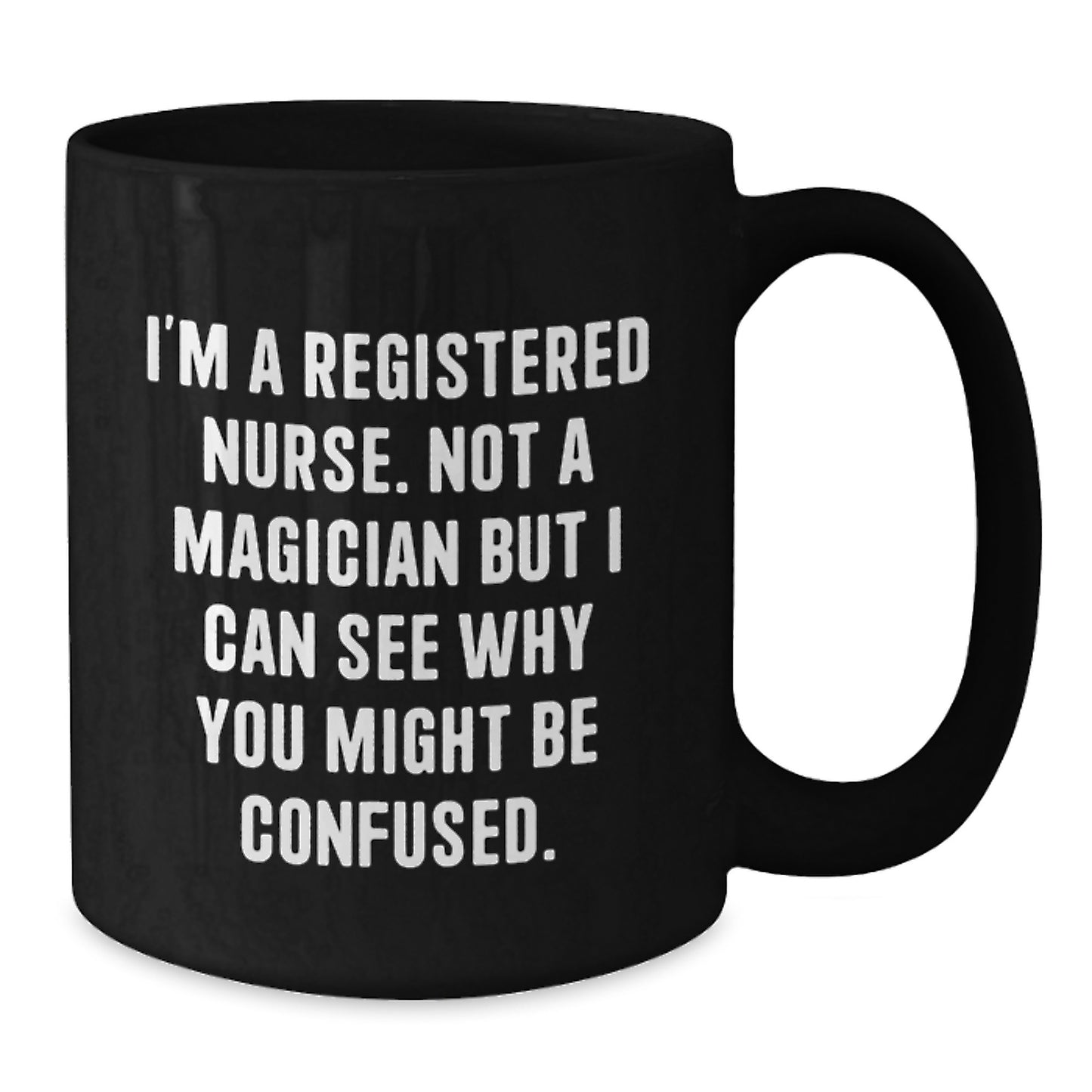 Birthday Gift Keepsake Black Coffee Mug for Registered Nurse Him - Additional