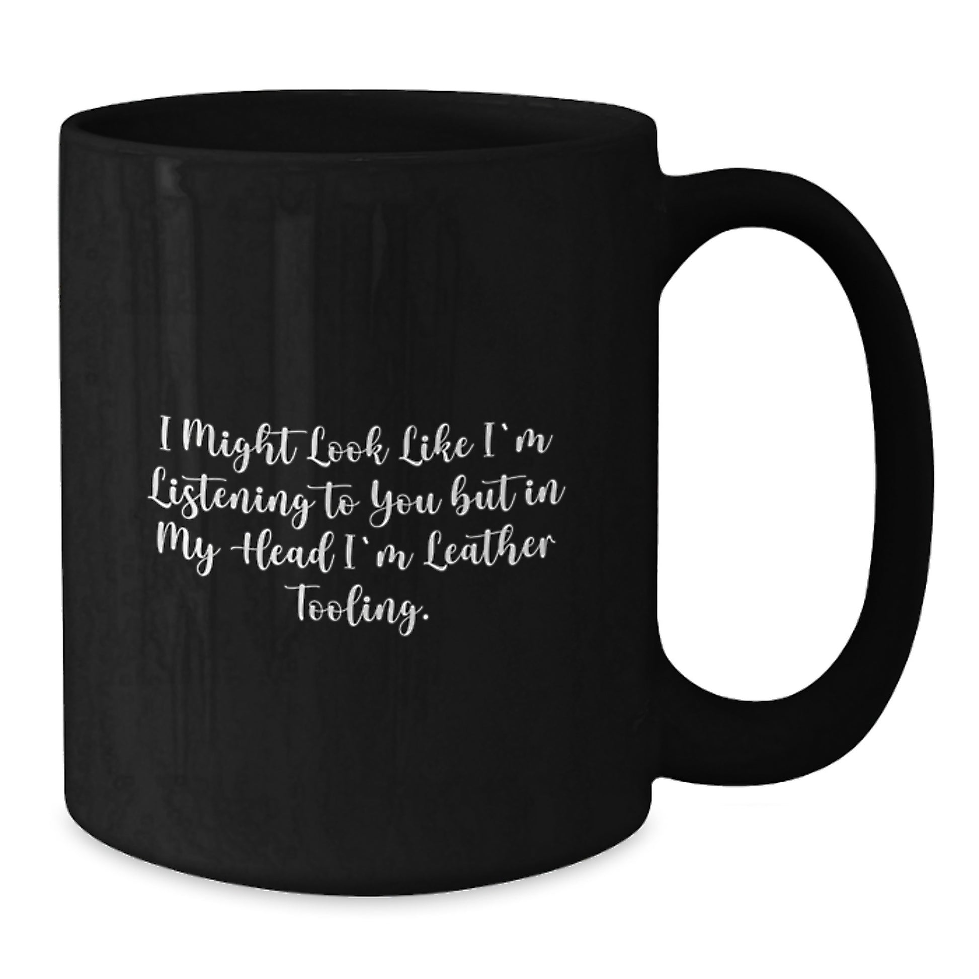 Funny Leather Tooling Enthusiasts Gifts from Men to Friends, Inspirational Black Coffee Mug for Graduation Unique Gifts - Additional