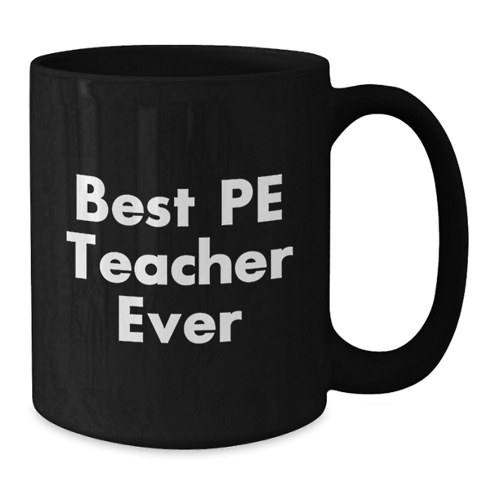 Birthday Gift Best Pe Teacher Ever Black Coffee Mug for Her Present - Additional