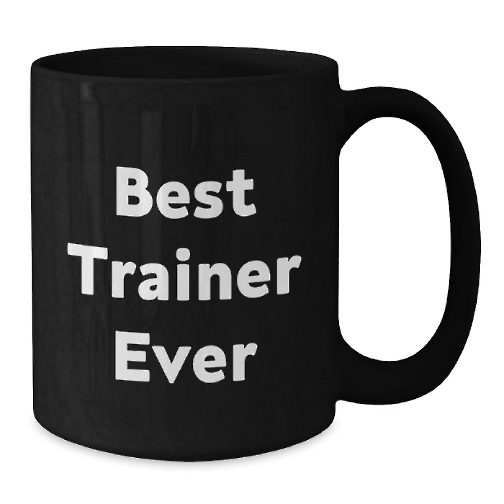 Gifts from the Trainer, Funny 'Best Trainer Ever' Quote, Black Coffee Mug, 11oz or 15oz Capacity, Birthday Unique Gifts for Men - Additional