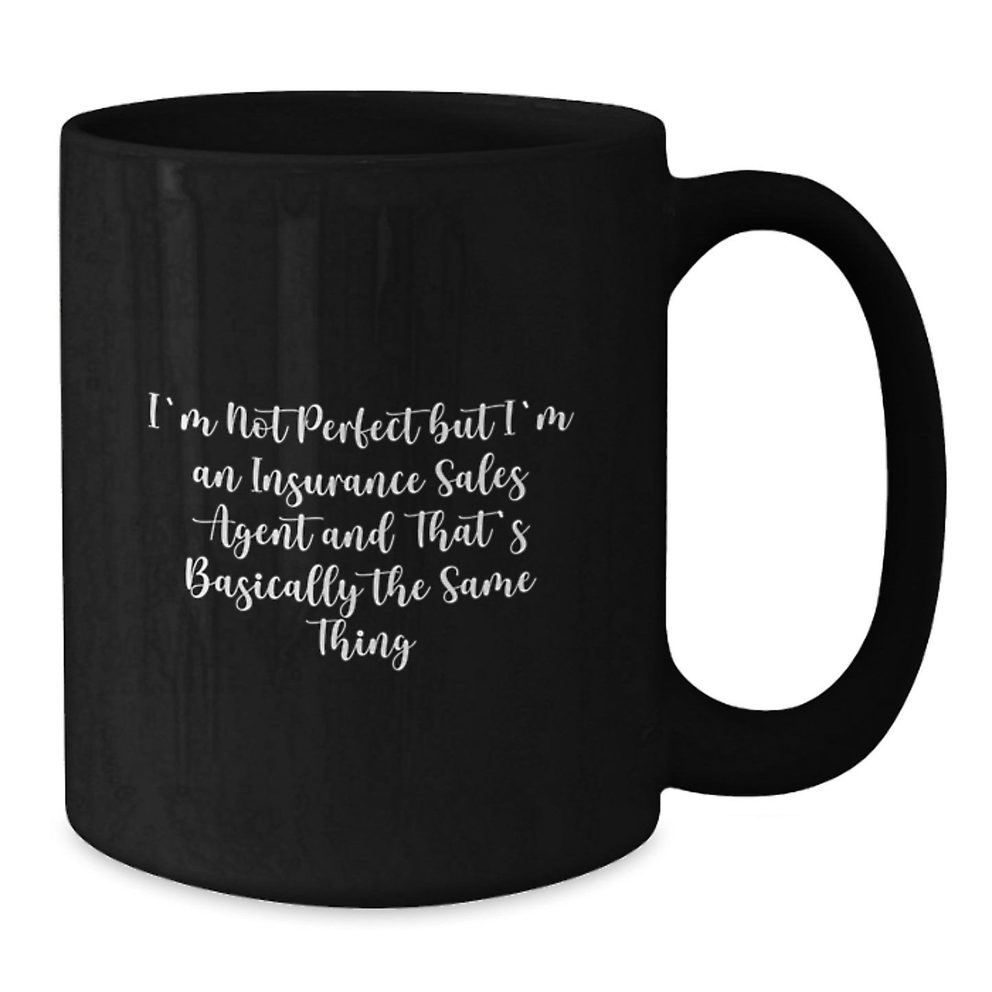 Birthday Gift for Her Insurance Agent Black Coffee Mug Present - Additional