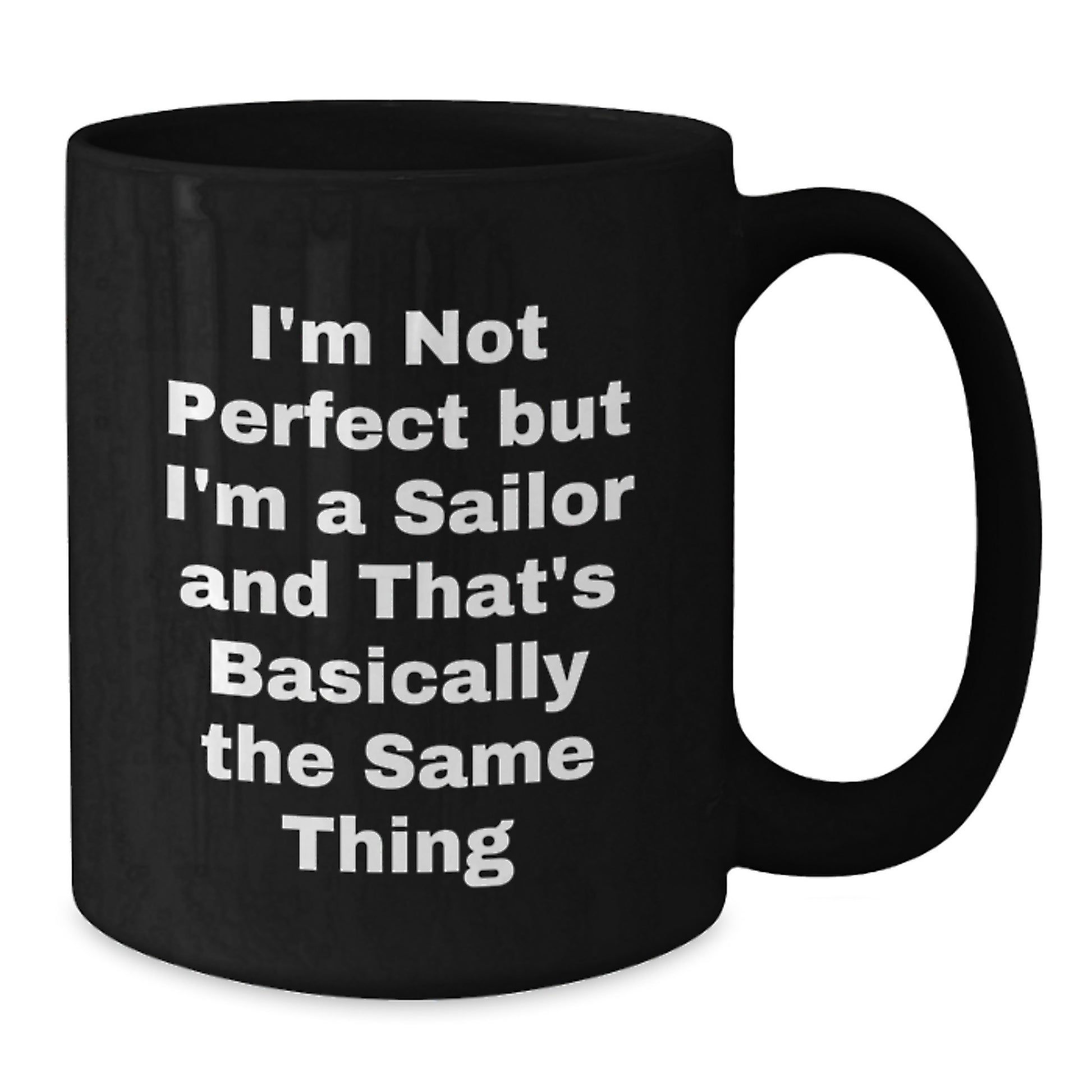 Sailor Keepsake Black Coffee Mug for Him Birthday Gift – Nautical Pride - Additional