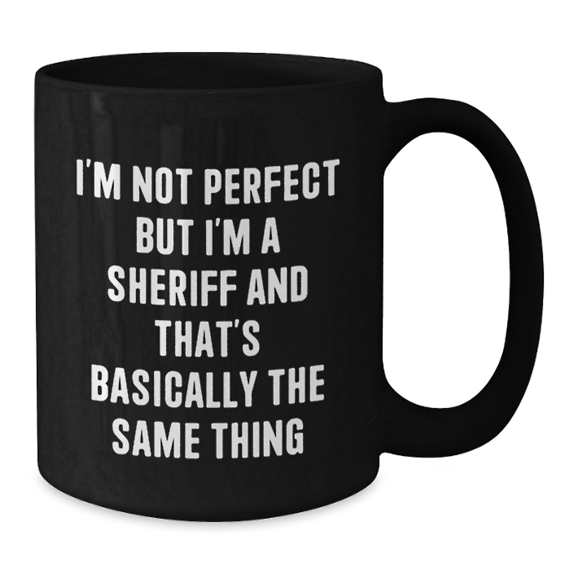 Sheriff Keepsake Black Coffee Mug for Him Birthday Gift - Additional
