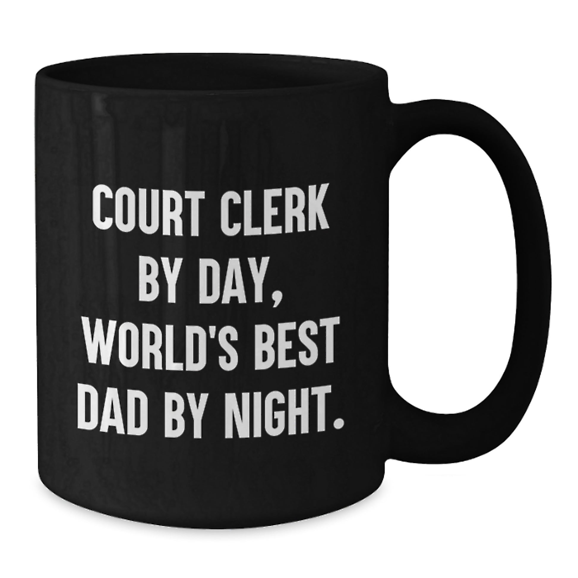 Court Clerk Keepsake Mug for Him Birthday Gift Black 11oz Ceramic - Additional