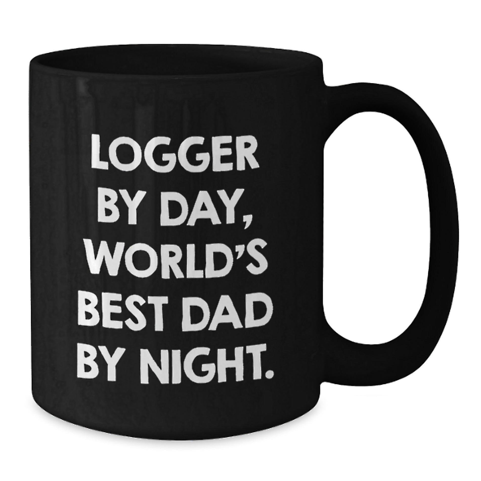 Logger Keepsake Mug for Him – Birthday Gift Black 11oz Ceramic Microwave - Additional