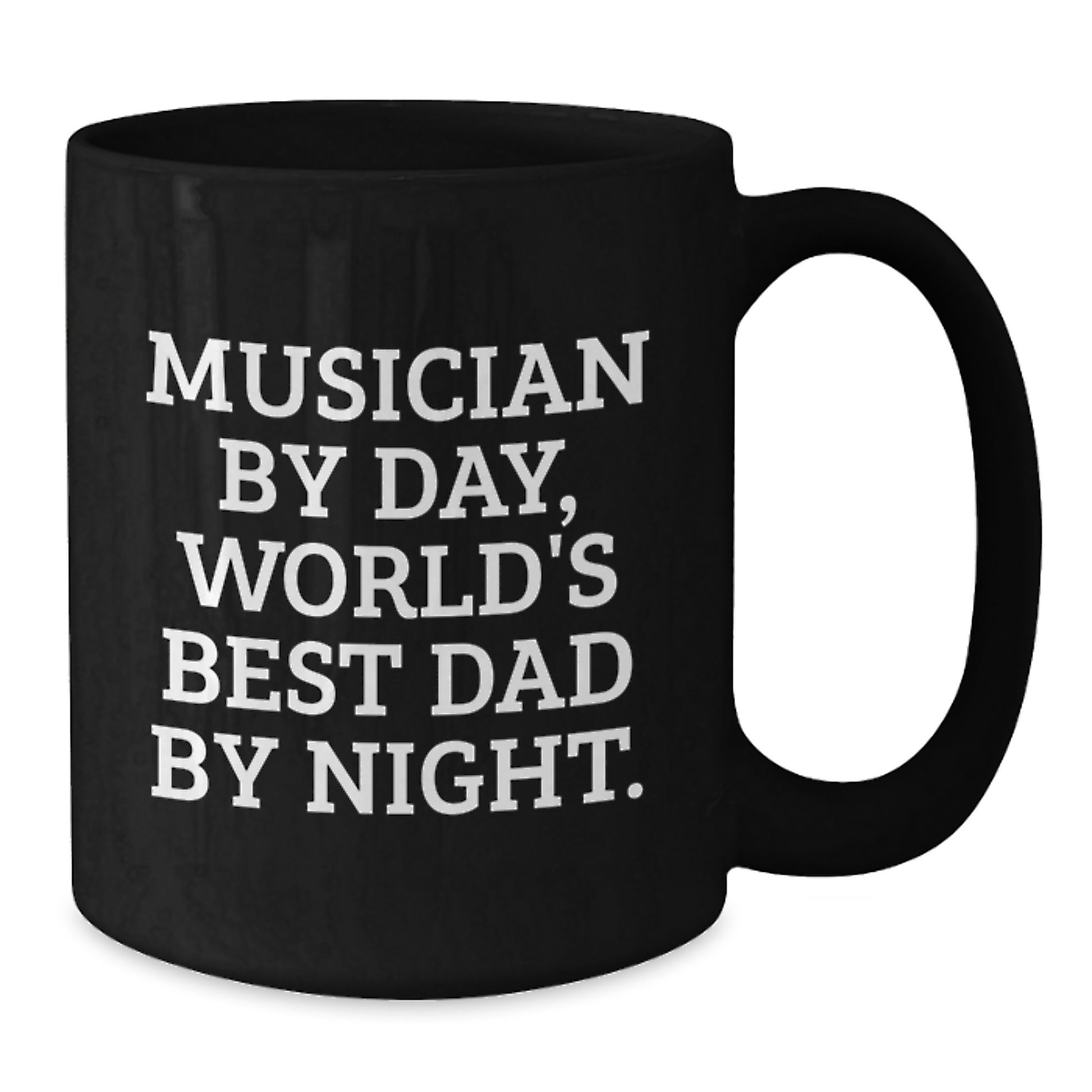 Funny Musician Gifts from Dad, Musician Dad Black Coffee Mug for Musician Enthusiasts, Unique Musician Christmas Unique Gifts for Men - Additional