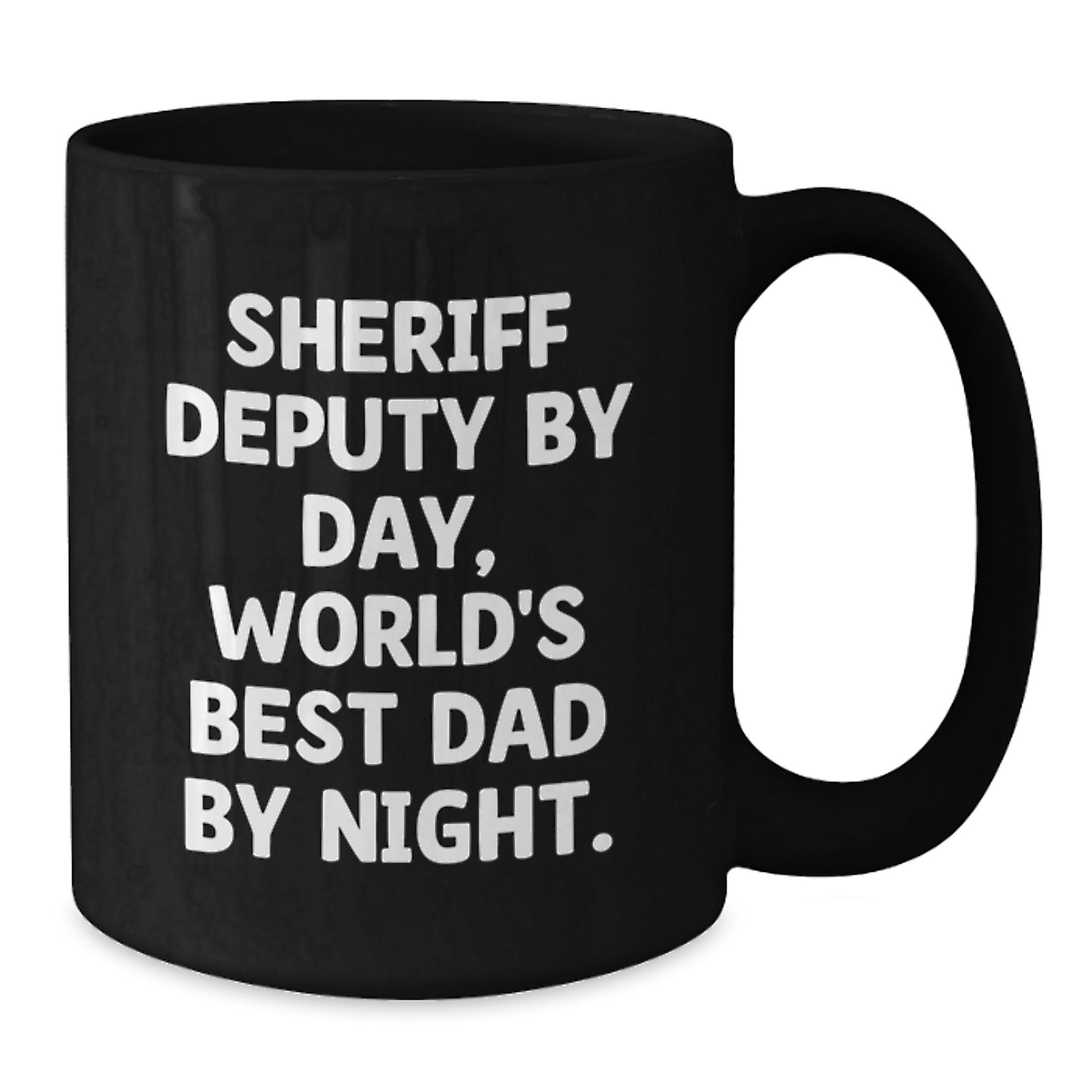 Sheriff Deputy Keepsake Mug for Him Birthday Gift Black Coffee Mug 11oz - Additional