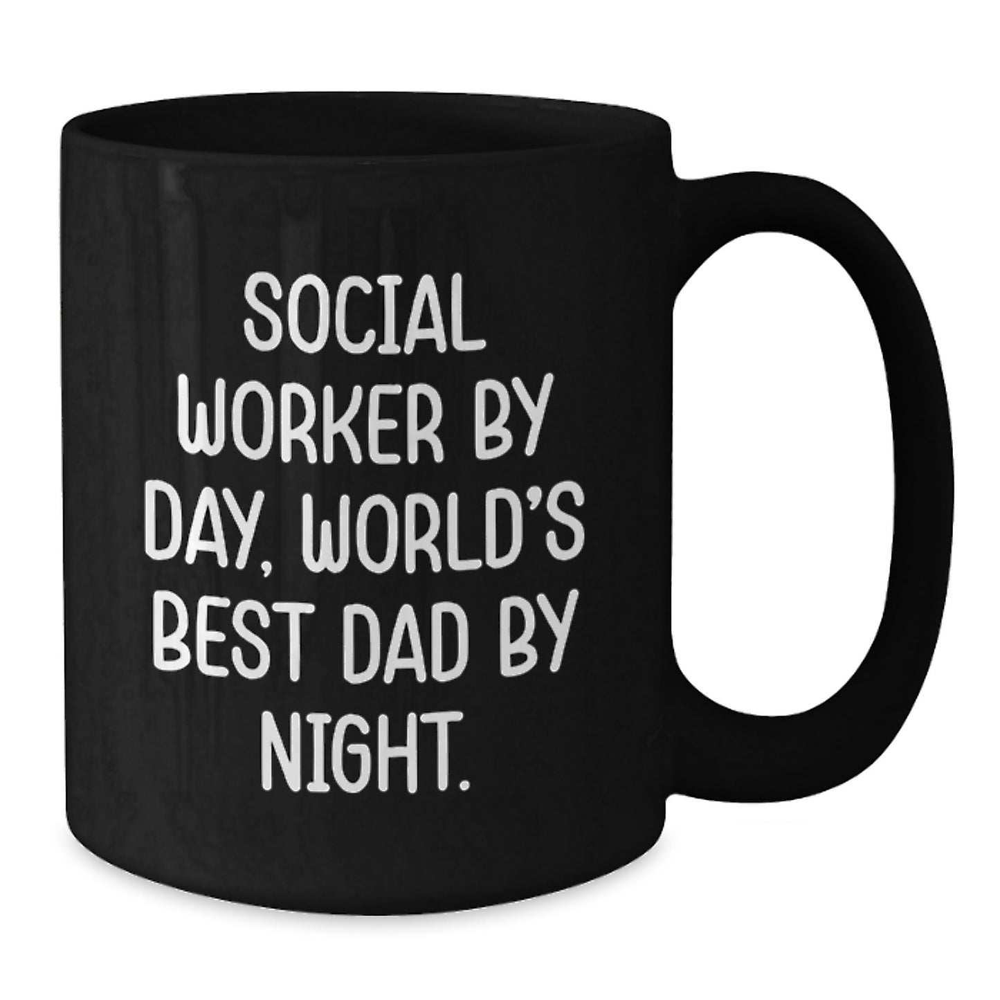 Social Worker Keepsake Mug for Him 11oz Birthday Gift Ceramic Black - Additional