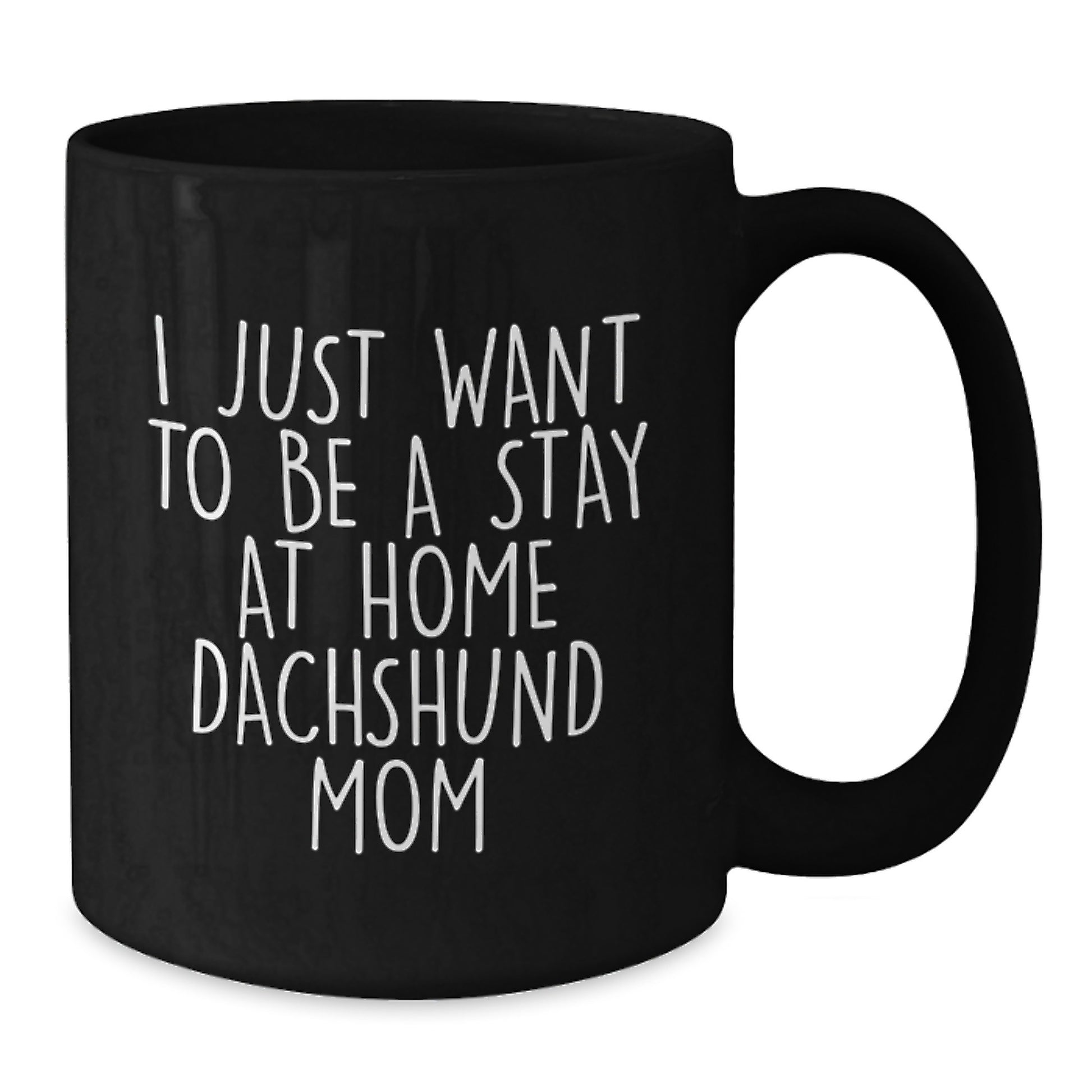 Dachshund Dog Mom Funny Quote Christmas Unique Gifts for Dachshund Lovers from Friends and Family - Black Coffee Mug - Additional