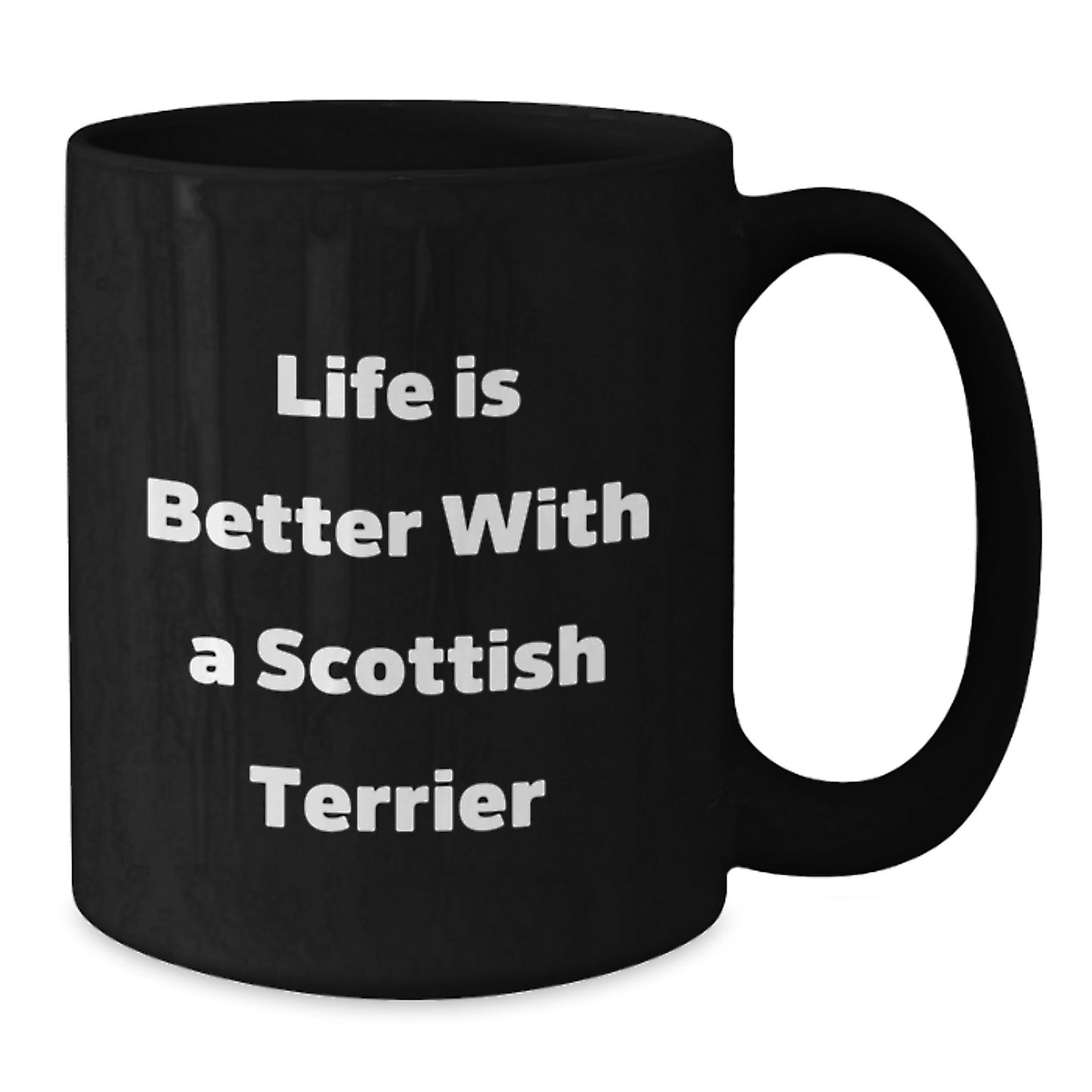 Scottish Terrier Dog Lovers Gifts from Friends to Family with Funny Quote Black Coffee Mug, Perfect for Graduation Unique Gifts - Additional