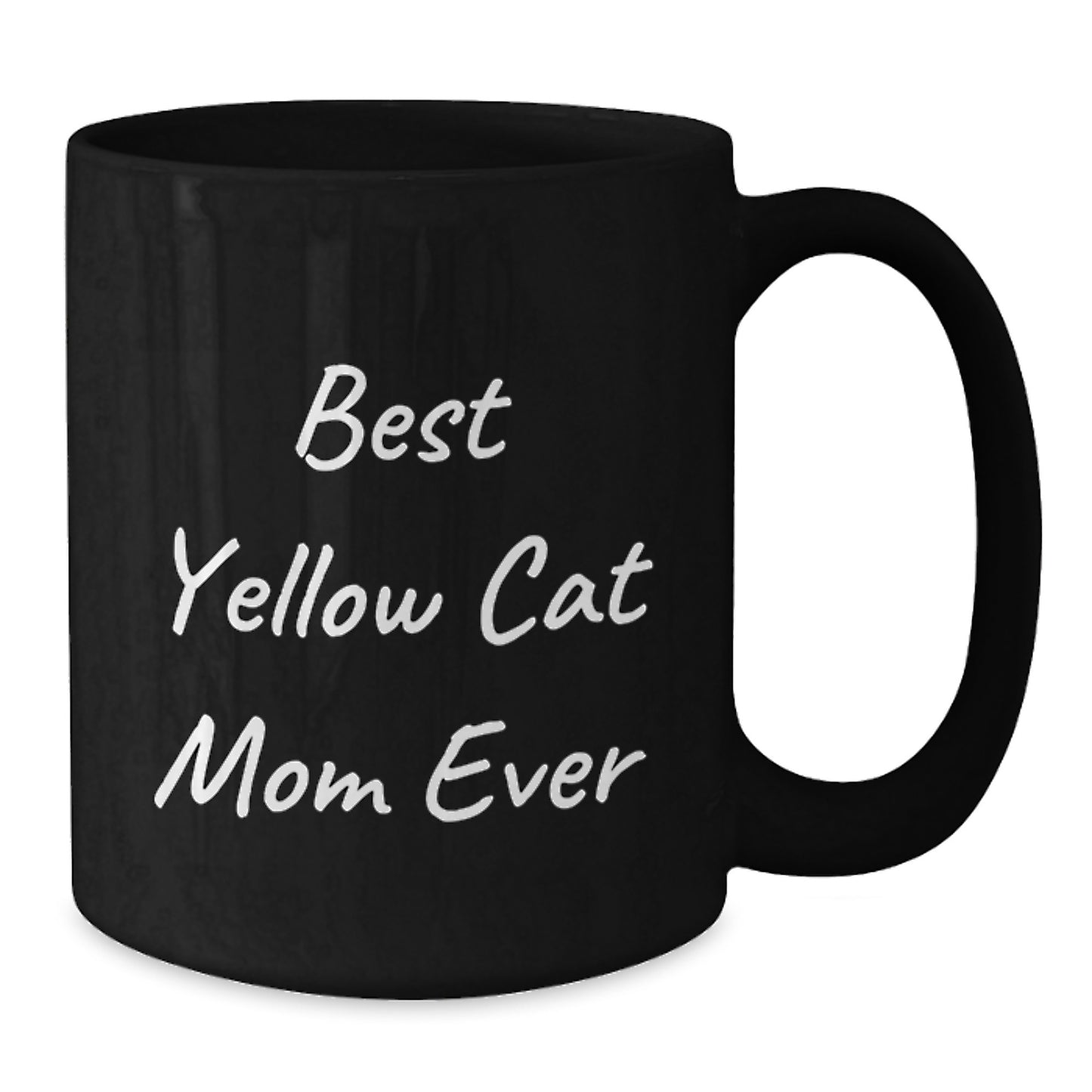 Yellow Cat Mom Funny Quote Gifts from Family for Birthday Unique Coffee Mug - Additional