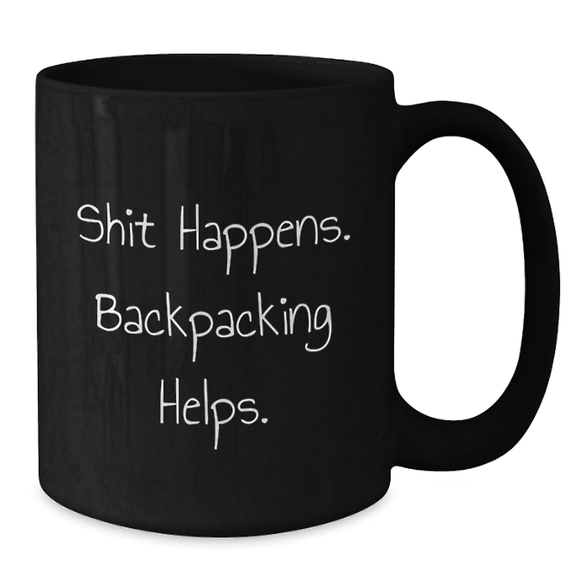 Funny Backpacking Mugs Gifts for Backpacking Lovers from Friends, Funny Backpacking Enthusiast Black Coffee Mug, Graduation Unique Gifts for Men - Additional