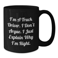 Load image into Gallery viewer, Truck Driver Humor Gifts from Friends for Trucker Graduation Unique Black Coffee Mugs - Additional
