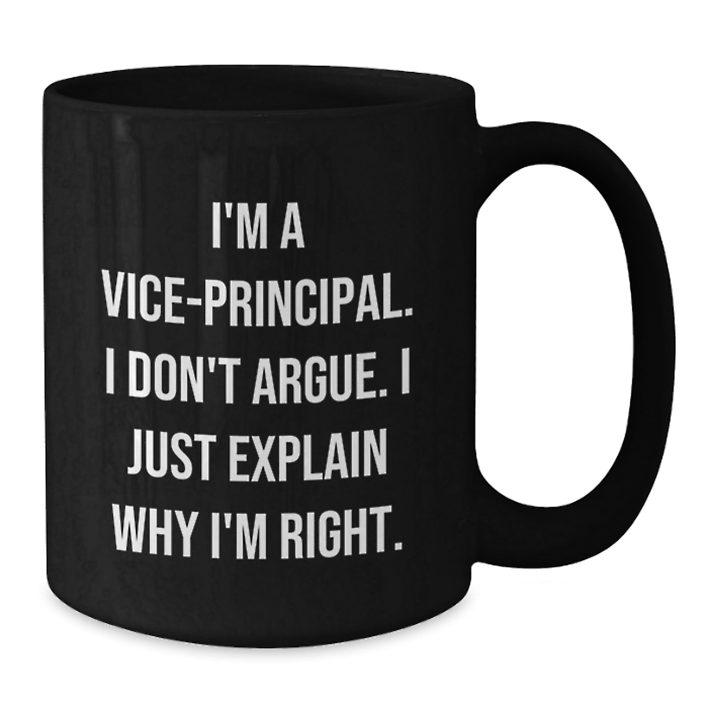 Funny Vice-principal Gifts from Men to Vice-principal, Black Coffee Mugs with Inspirational Quote, Graduation Unique Gifts - Additional