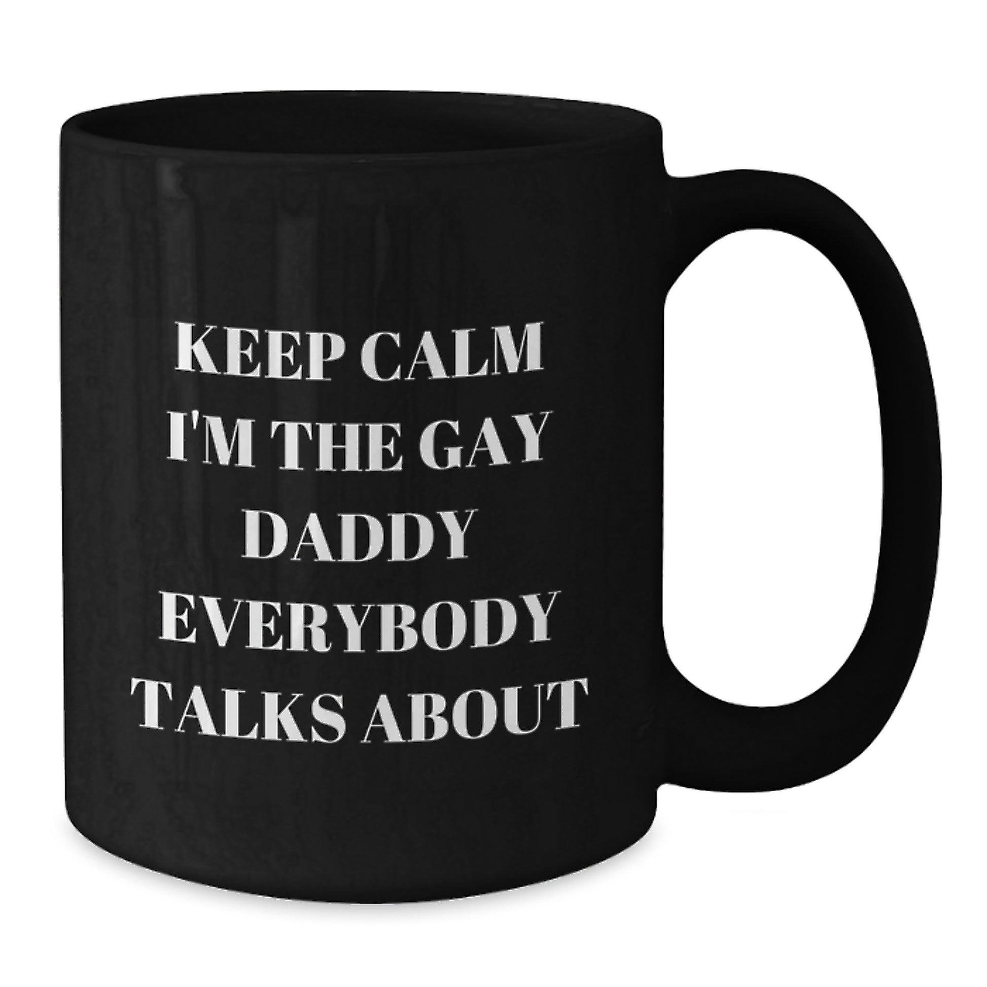 Funny Gay Daddy Black Coffee Mug, Gifts from Men, Unique Graduation Gifts for Daddy - Additional