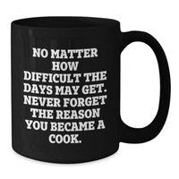 Load image into Gallery viewer, Funny Inspirational Cook Gifts for Him, Custom Black Coffee Mug, Gifts from Men to Cook, Perfect for Christmas Unique Gifts - Additional
