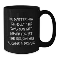 Load image into Gallery viewer, Funny Christmas Unique Gifts for Driver Friends and Family - Inspirational Black Coffee Mug - Additional
